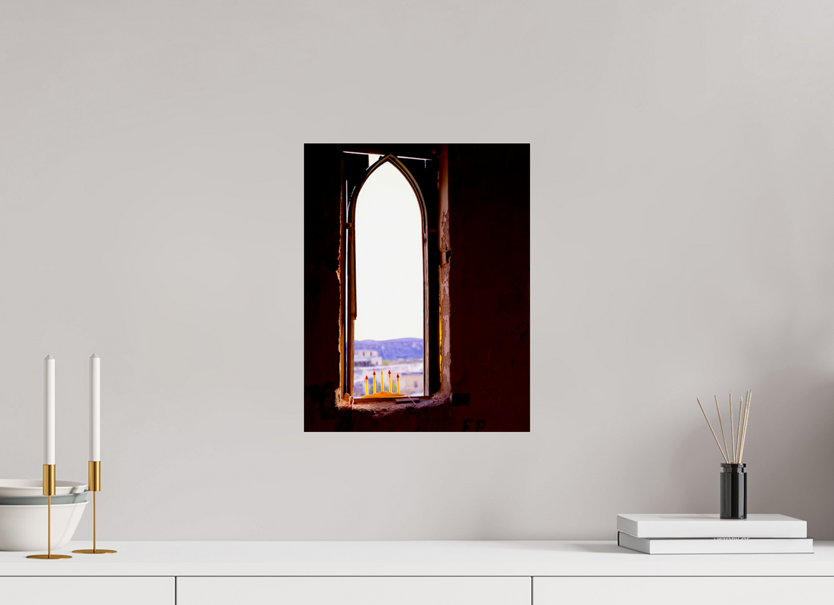 12 x 15.3″, Photo Print Under Acrylic Glass Window Terlingua Church