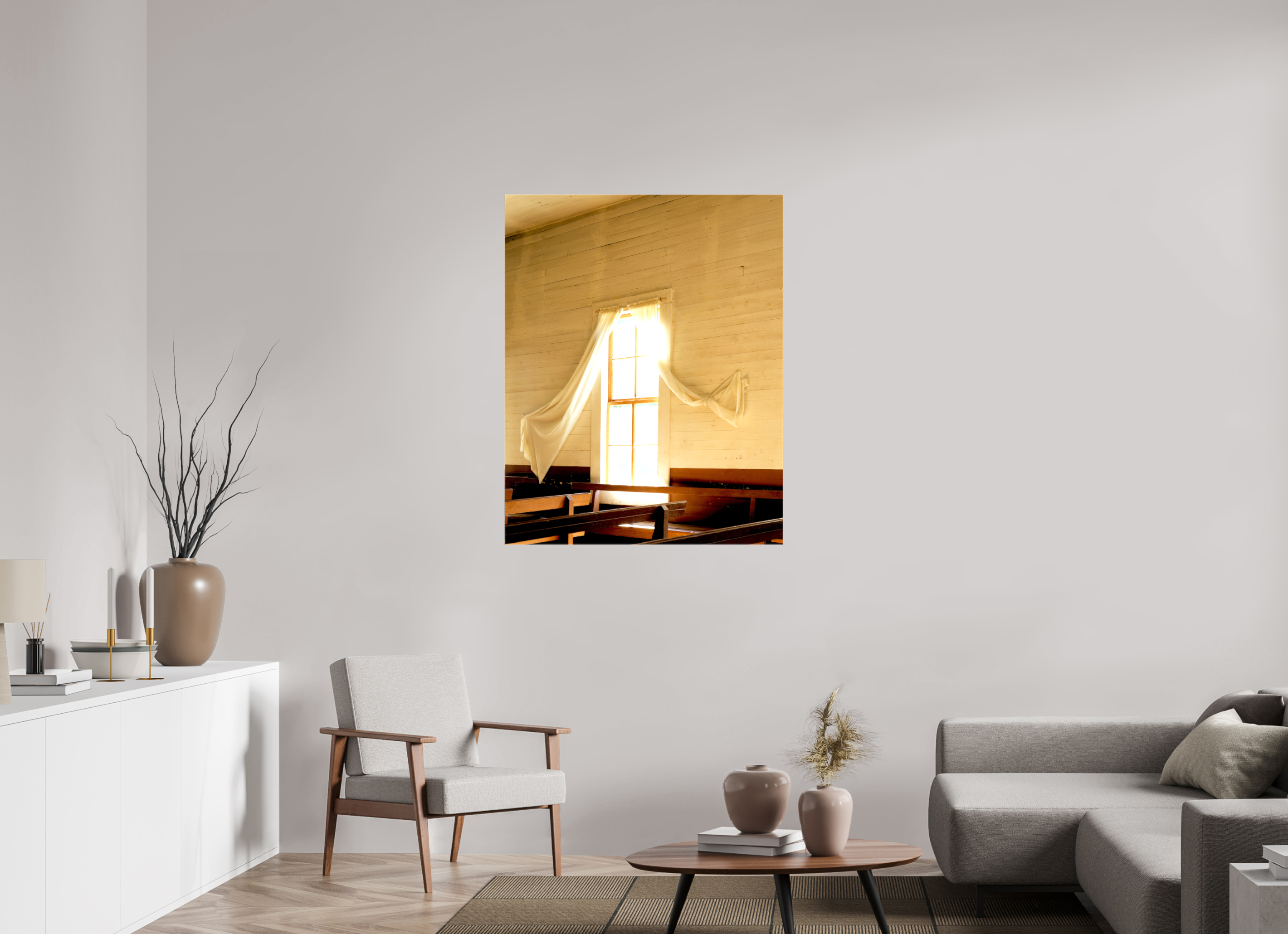 35 x 44.1″, Canvas Church Window Fred Texas