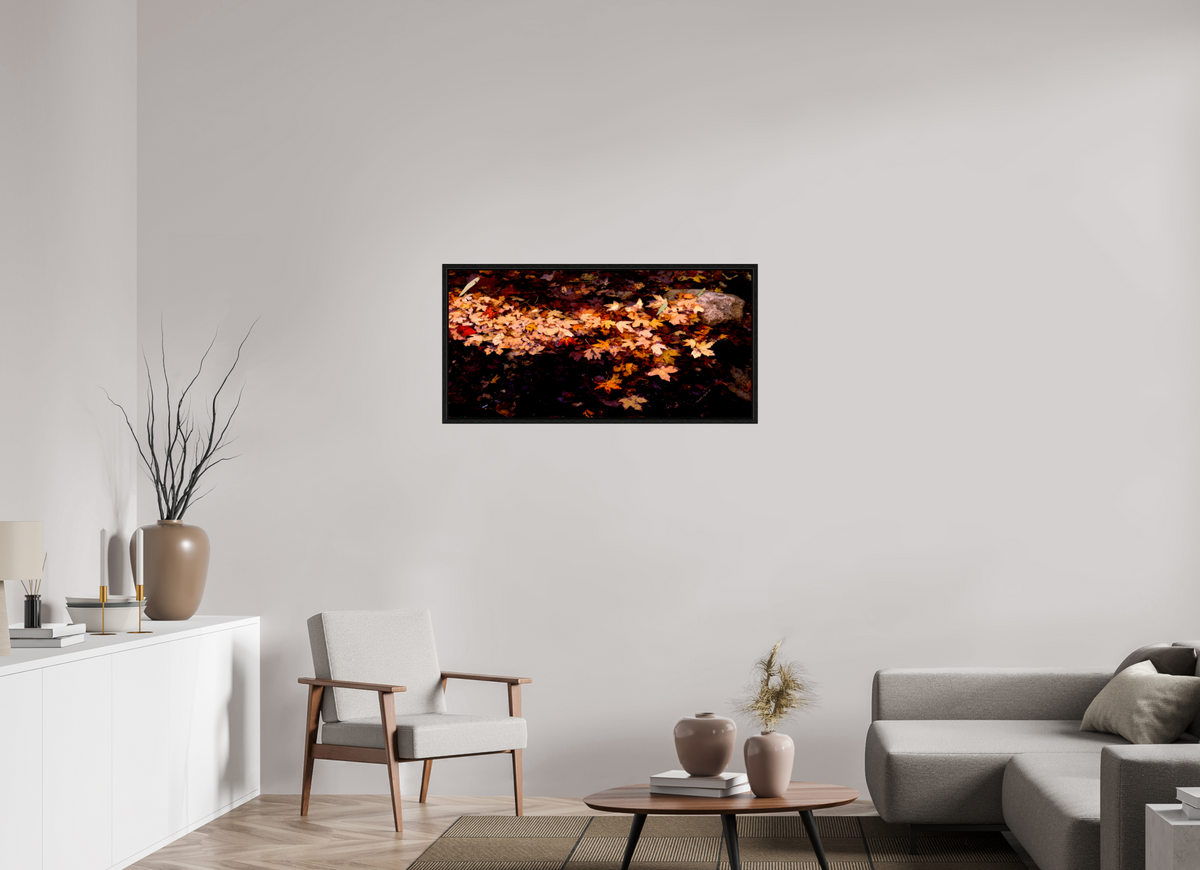 41.2 x 20″, Floater Frame Autumn Leaves