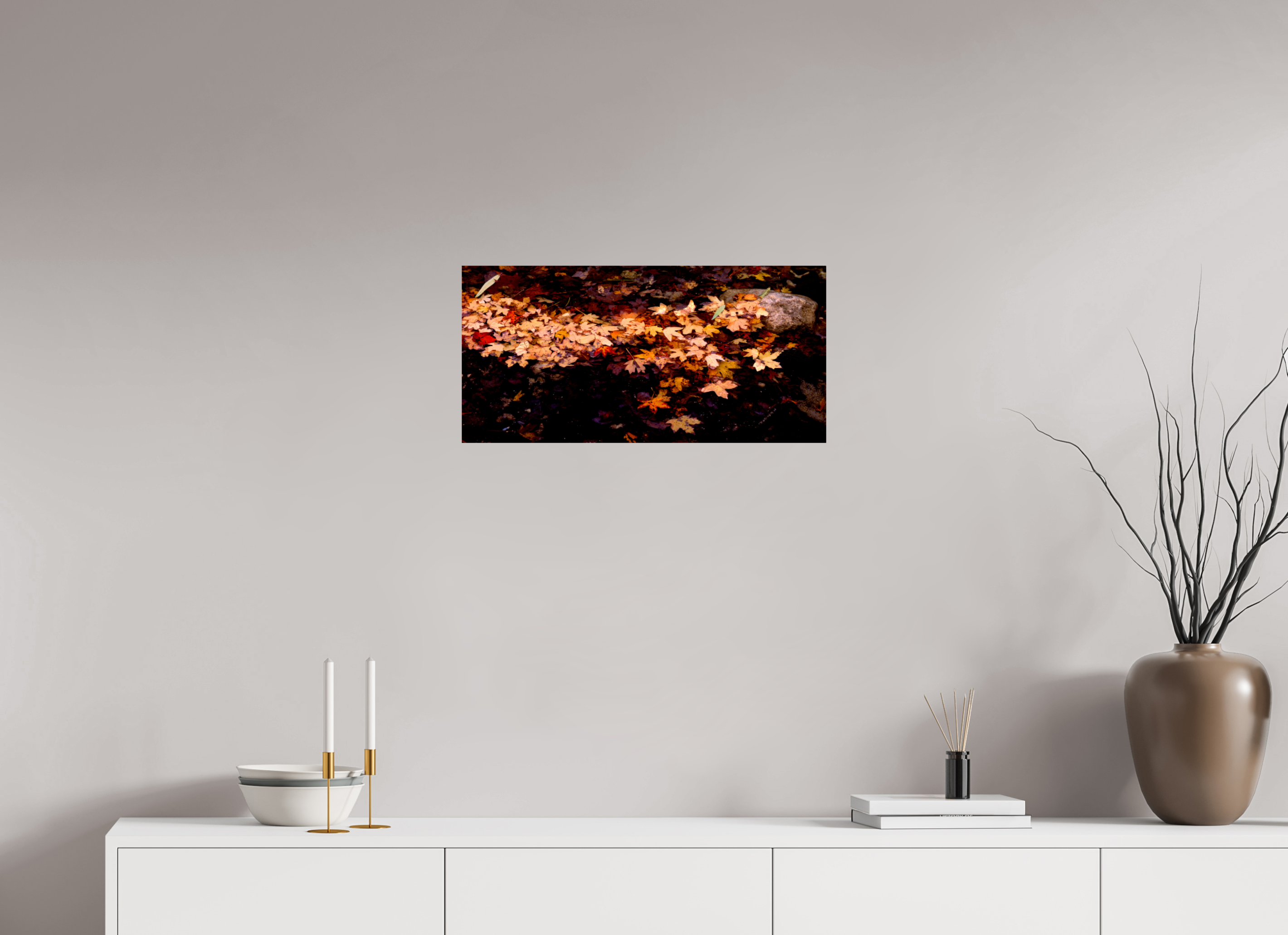 24.7 x 12″, Photo Print On Fuji Crystal DP II Autumn Leaves
