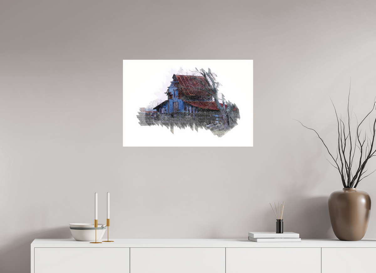 30 x 20″, Photo Print Under Acrylic Glass Barn