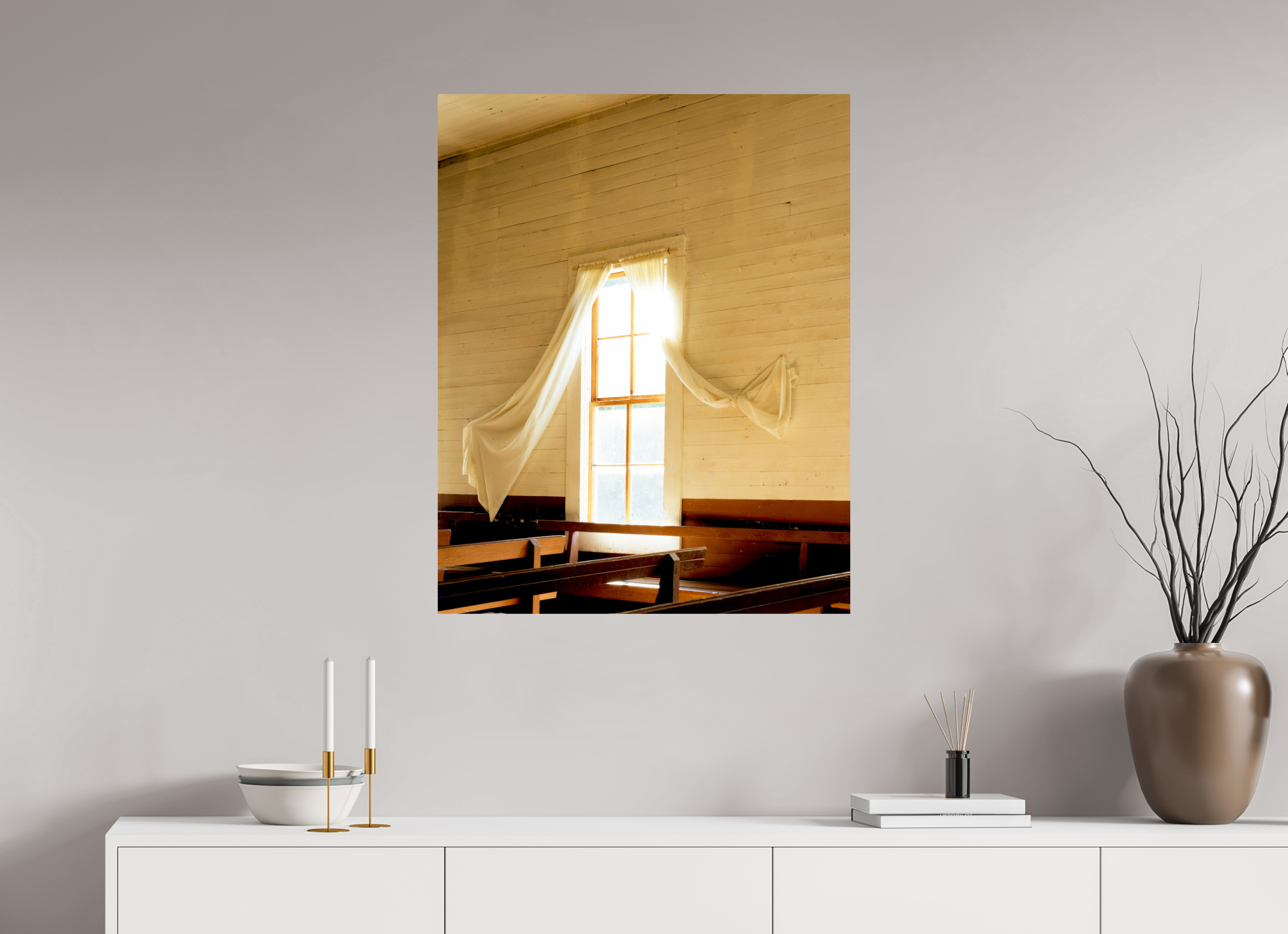 28 x 35.3″, Photo Print On Fuji Crystal DP II Church Window Fred Texas