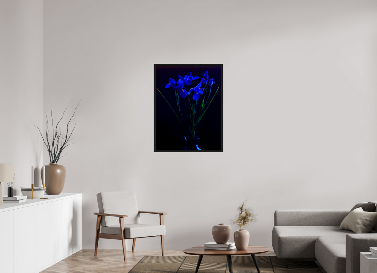 28 x 36.5″, Floater Frame Blue
