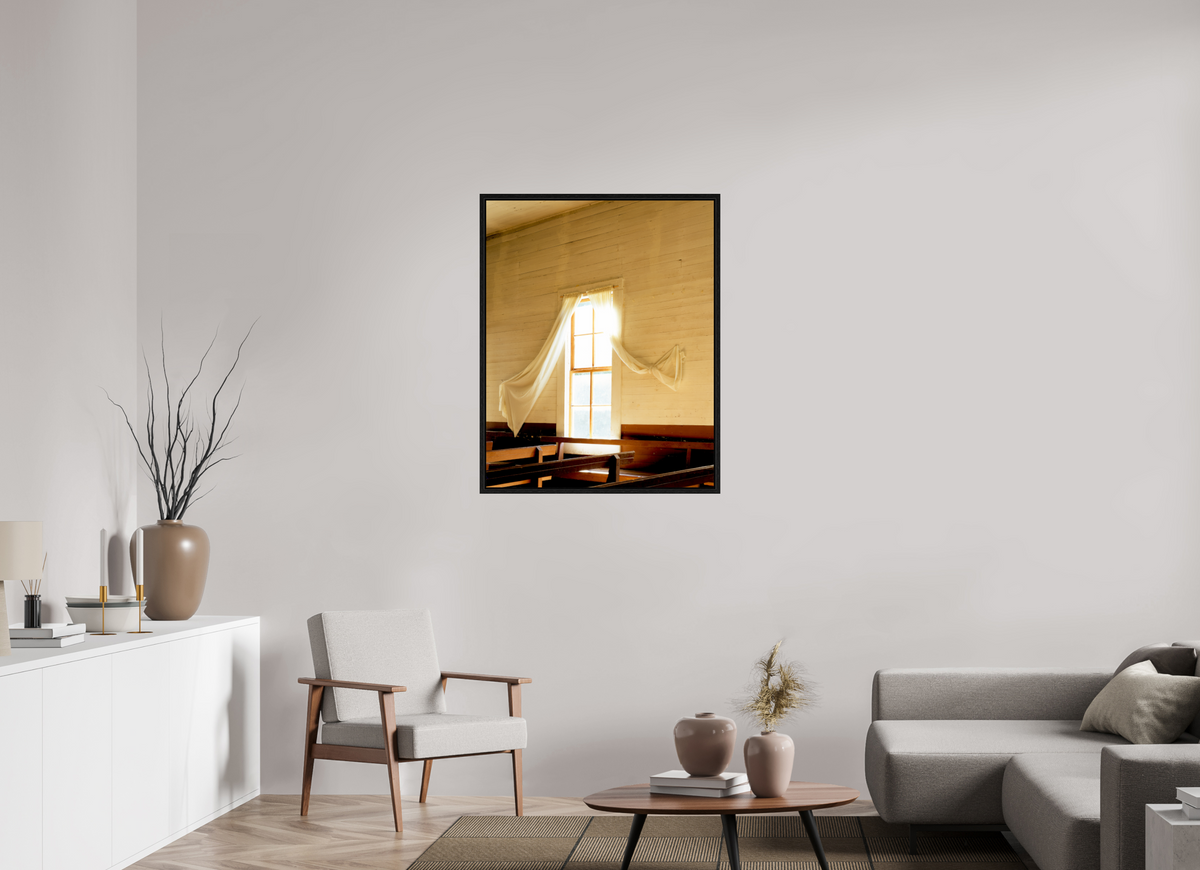 31 x 39.1″, Floater Frame Church Window Fred Texas