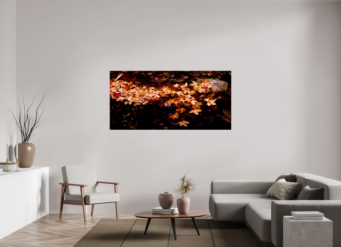 72.1 x 35″, Photo Print On Fuji Crystal DP II Autumn Leaves
