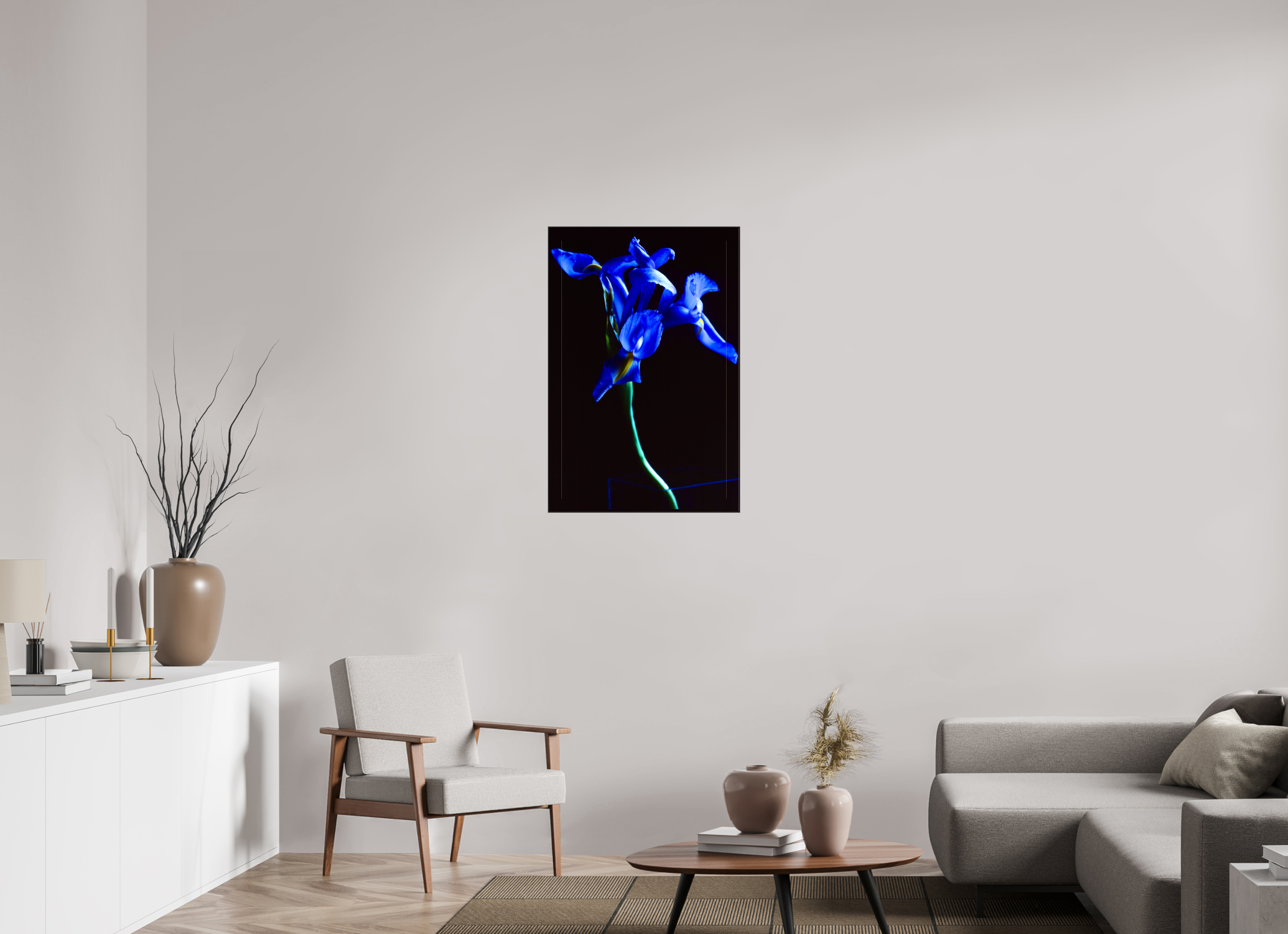 24 x 36″, Canvas Blue Iris single