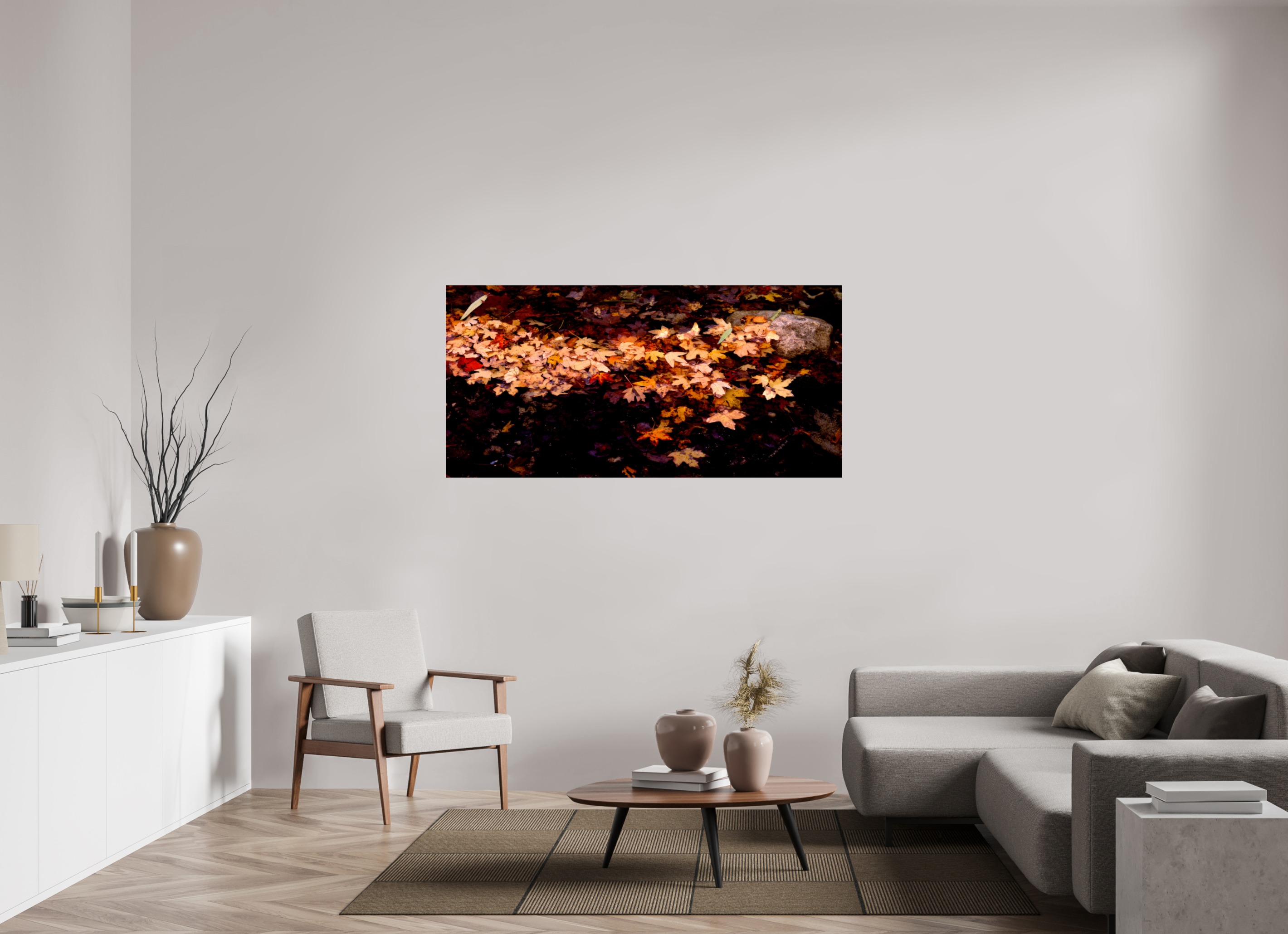 63.8 x 31″, Photo Print On Fuji Crystal DP II Autumn Leaves