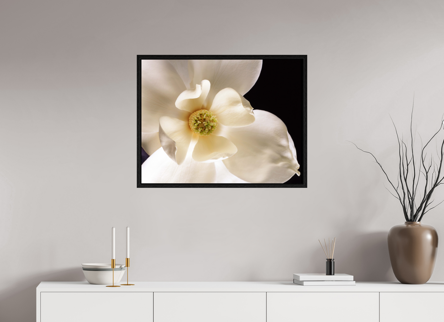 31.3 x 24″, Floater Frame Magnolia