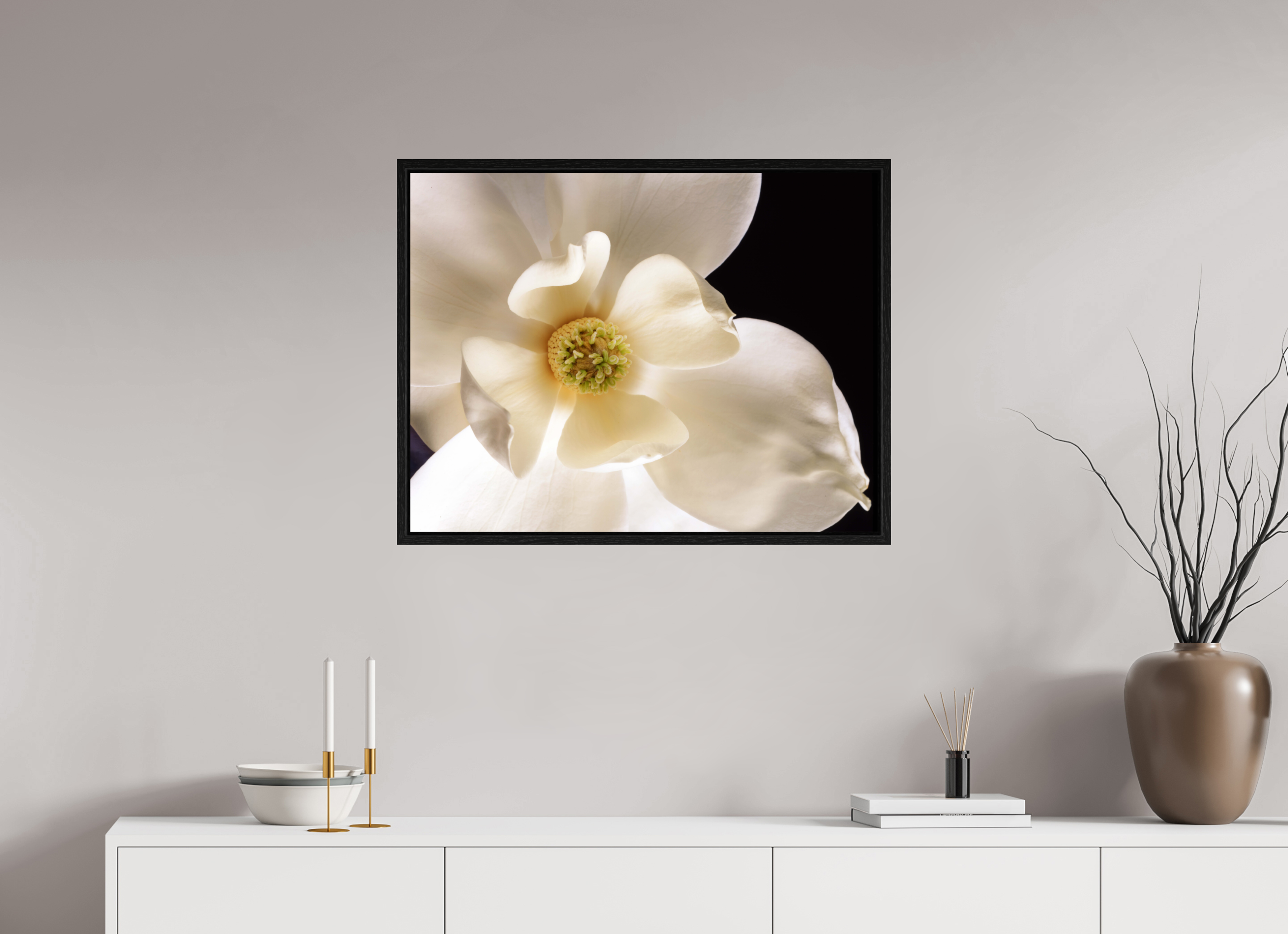31.3 x 24″, Floater Frame Magnolia