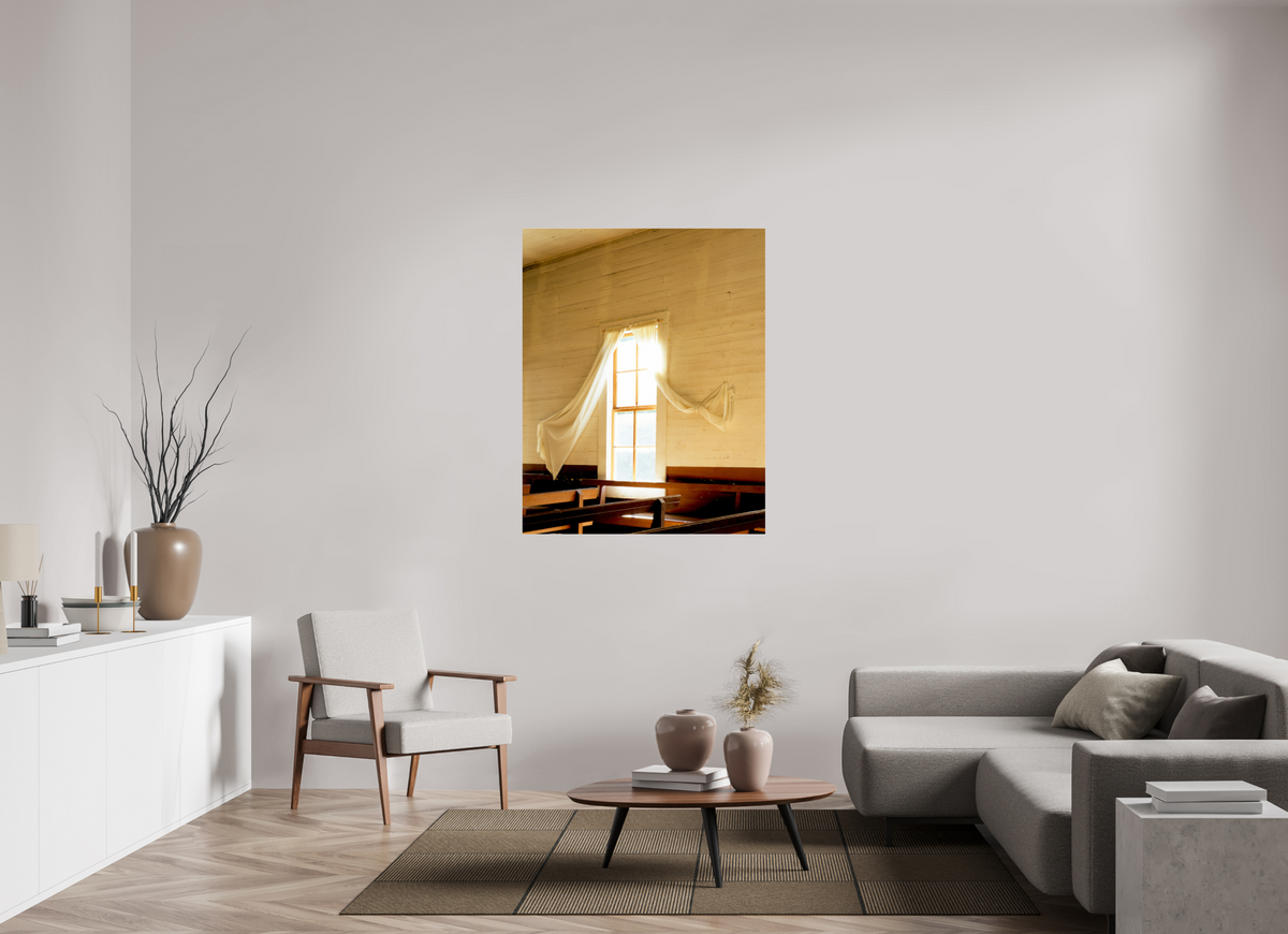 39 x 49.1″, Photo Print Under Acrylic Glass Church Window Fred Texas
