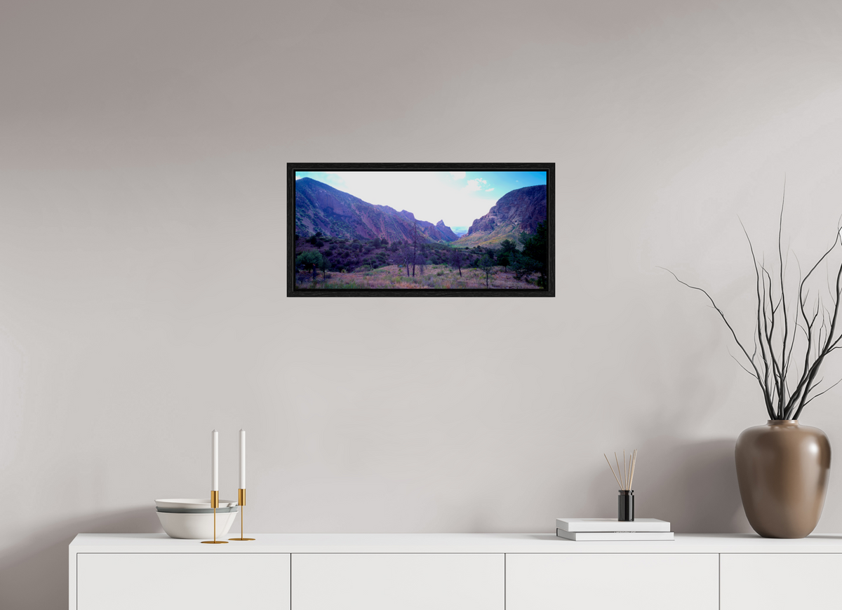 25.7 x 12″, Floater Frame The window Big Bend national park