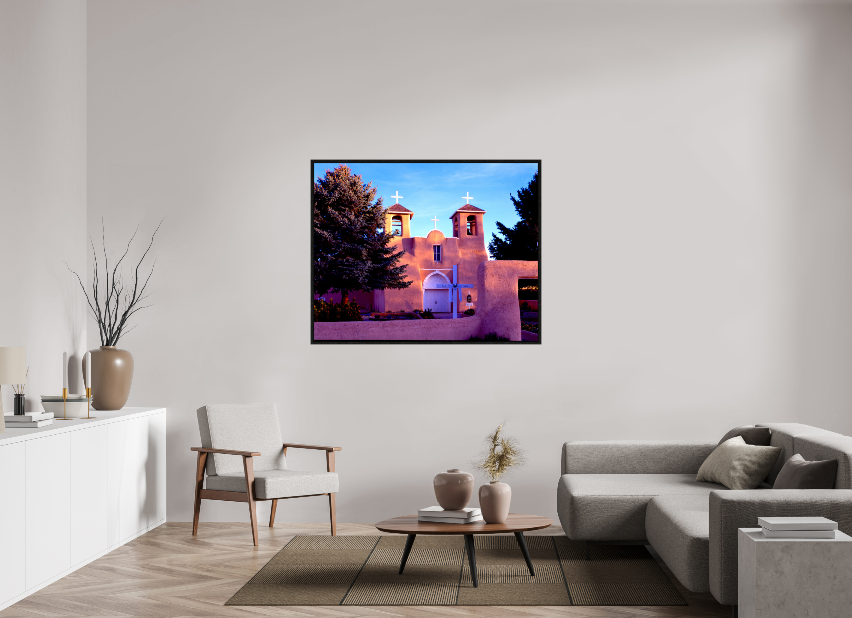 54.1 x 43″, Floater Frame First light Assi