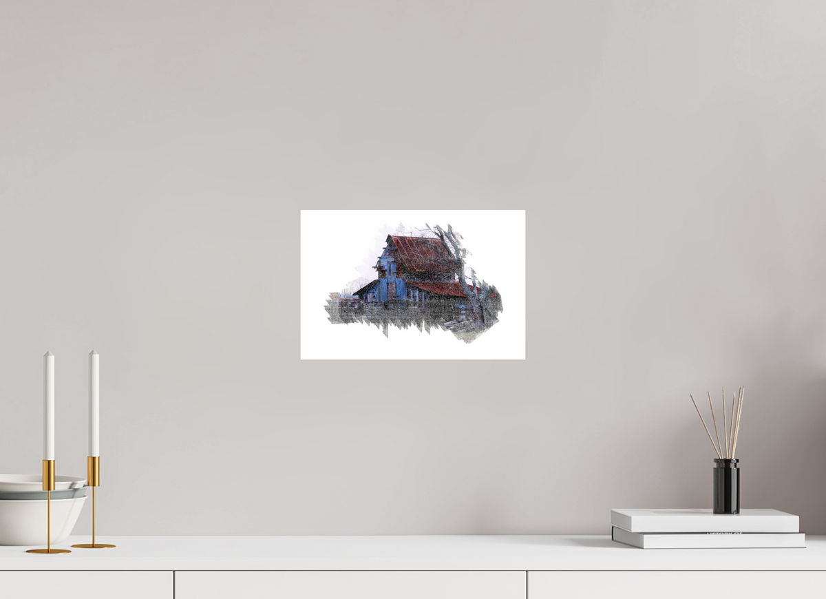 12 x 8″, Photo Print Under Acrylic Glass Barn