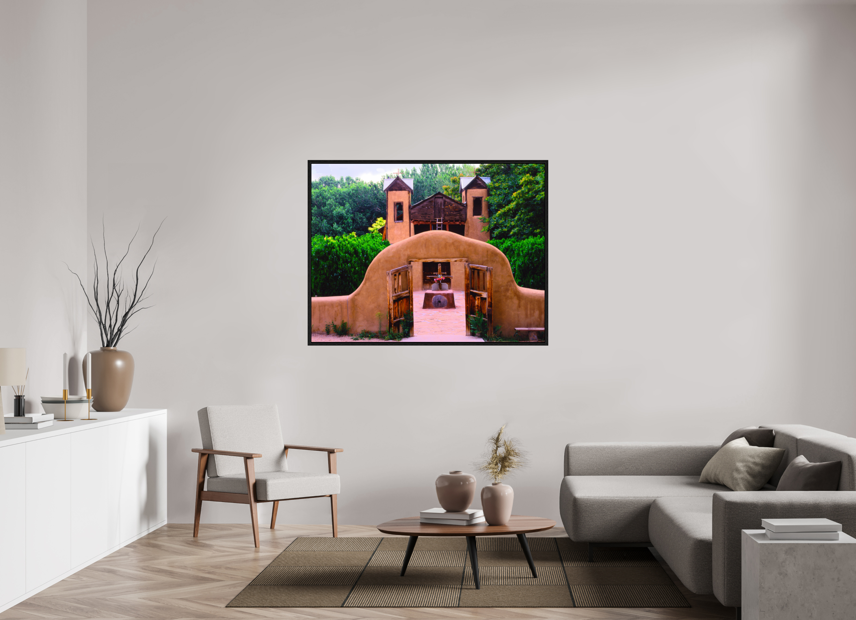 56.2 x 43″, Floater Frame El Santuario De Chimaýo