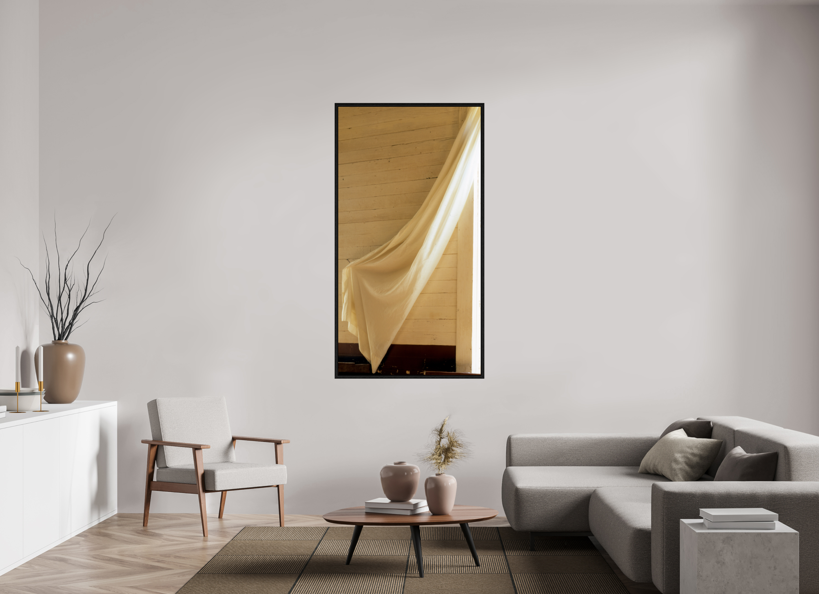 35 x 65.9″, Floater Frame Sash