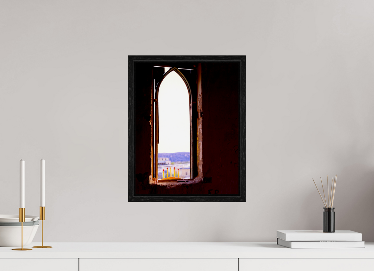 12 x 15.3″, Floater Frame Window Terlingua Church