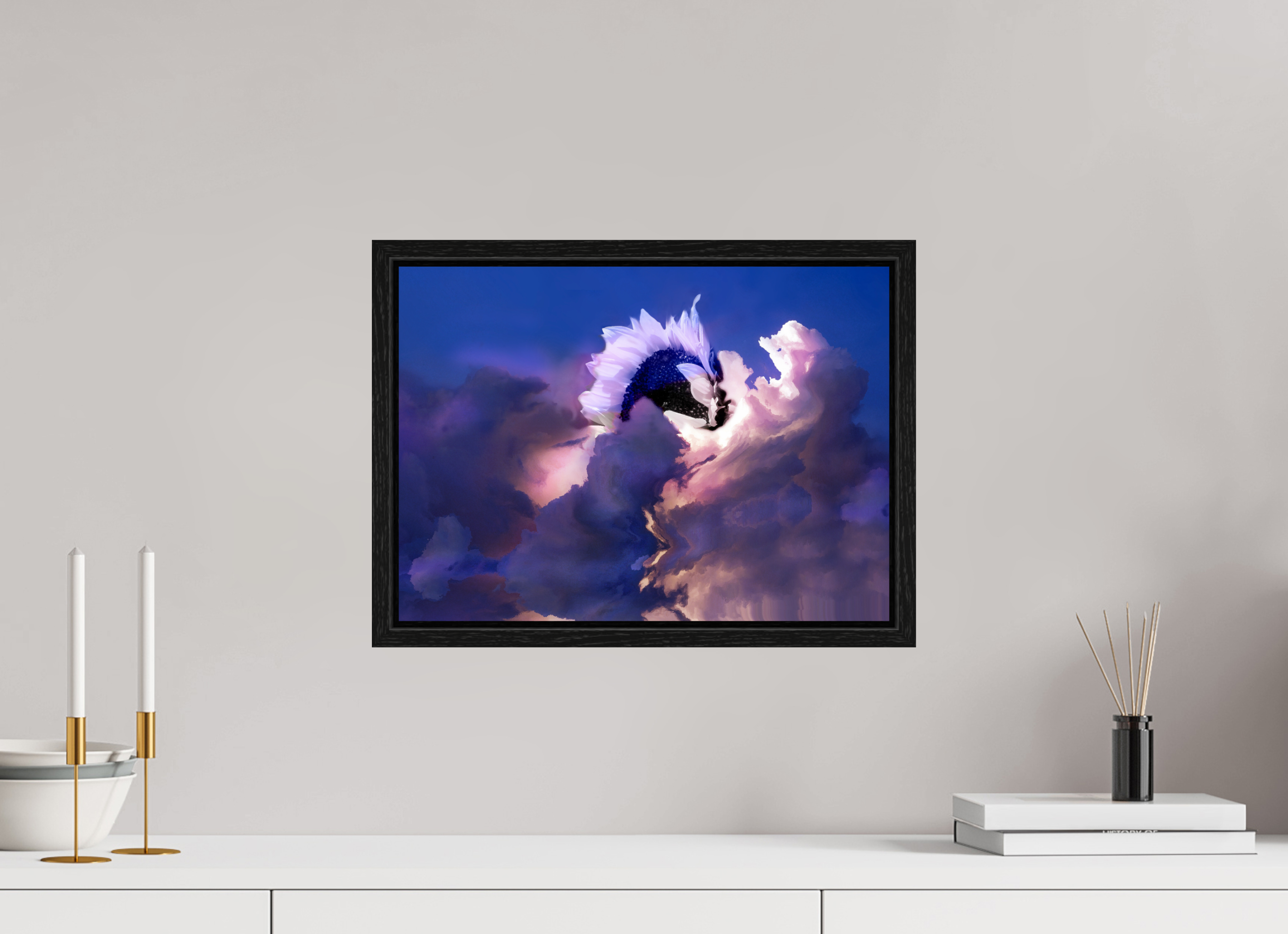 16.6 x 12″, Floater Frame Sunflower Creation