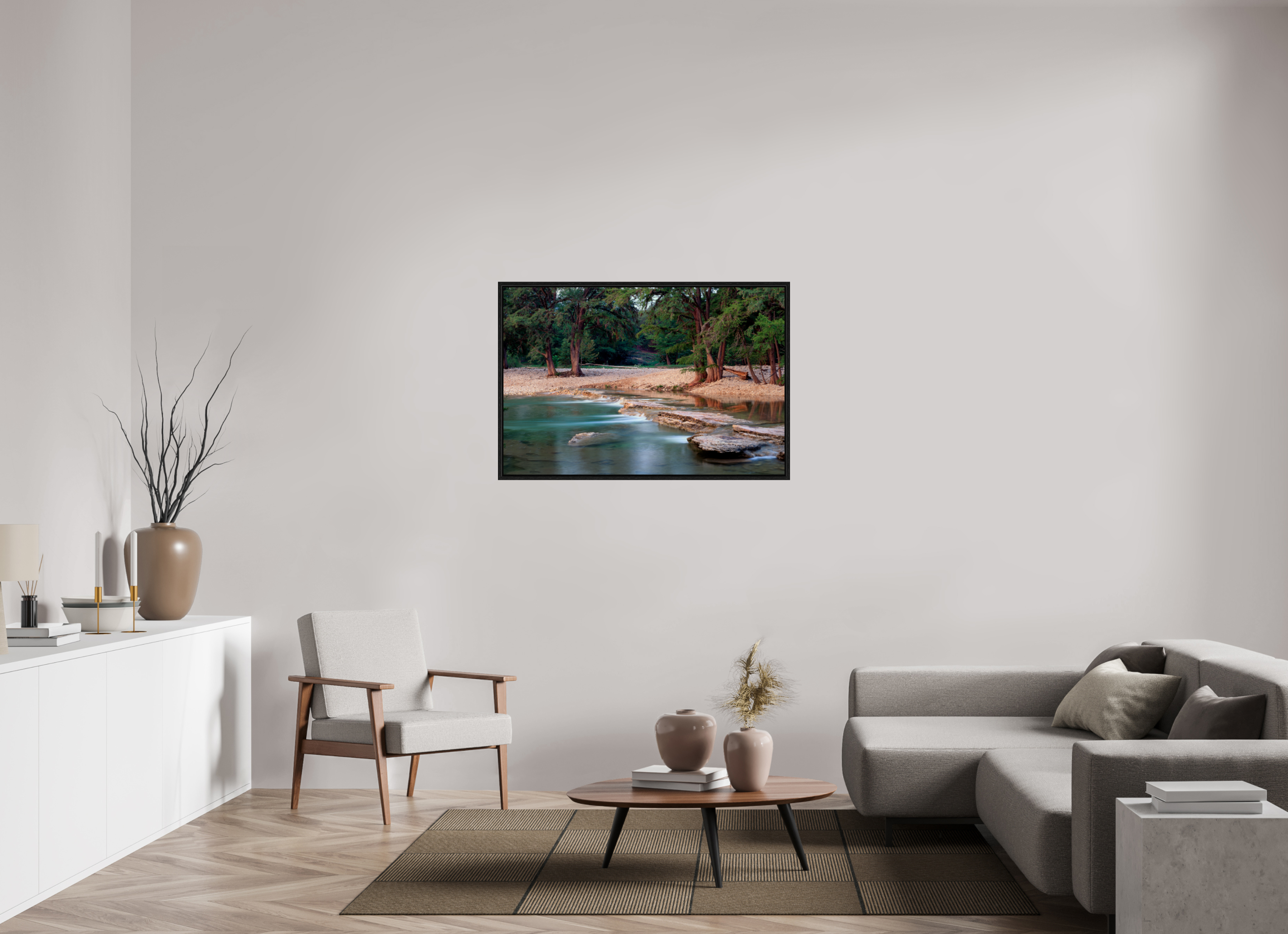 45 x 30″, Floater Frame The crossing