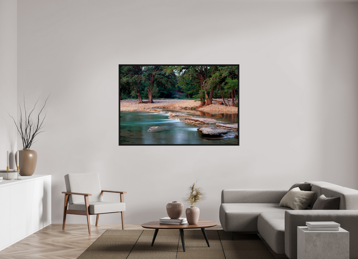 66 x 44″, Floater Frame The crossing