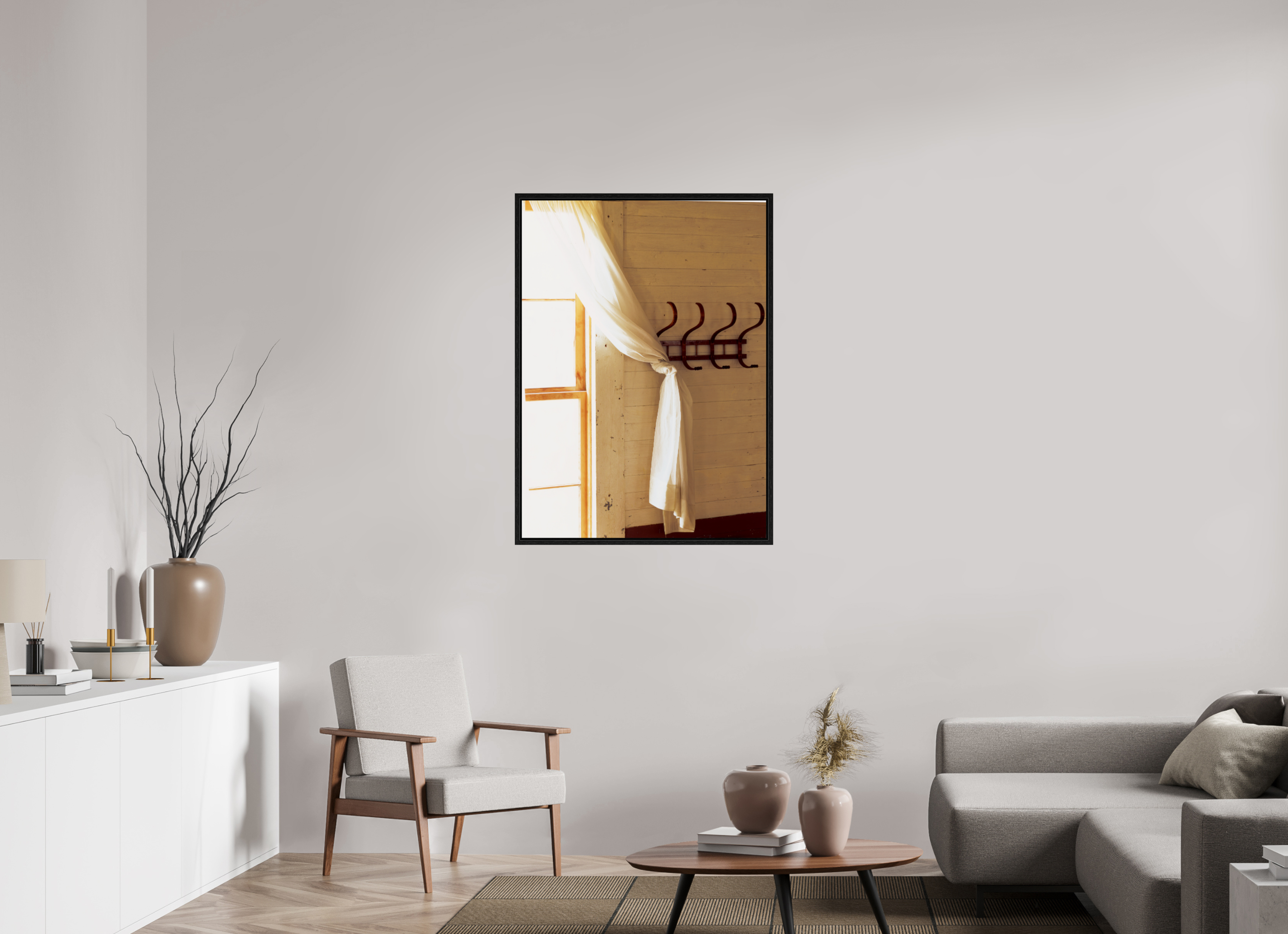 31 x 42.8″, Floater Frame East Light