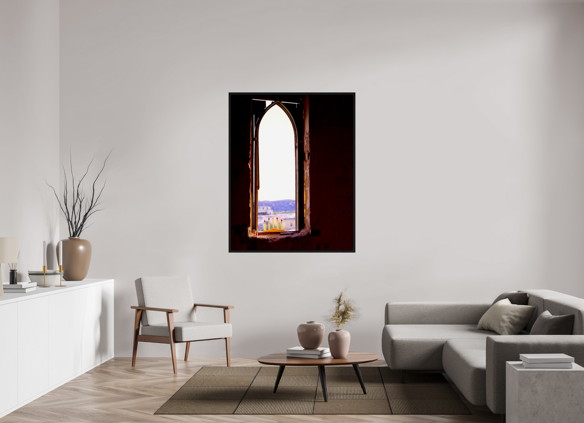 43 x 54.8″, Floater Frame Window Terlingua Church