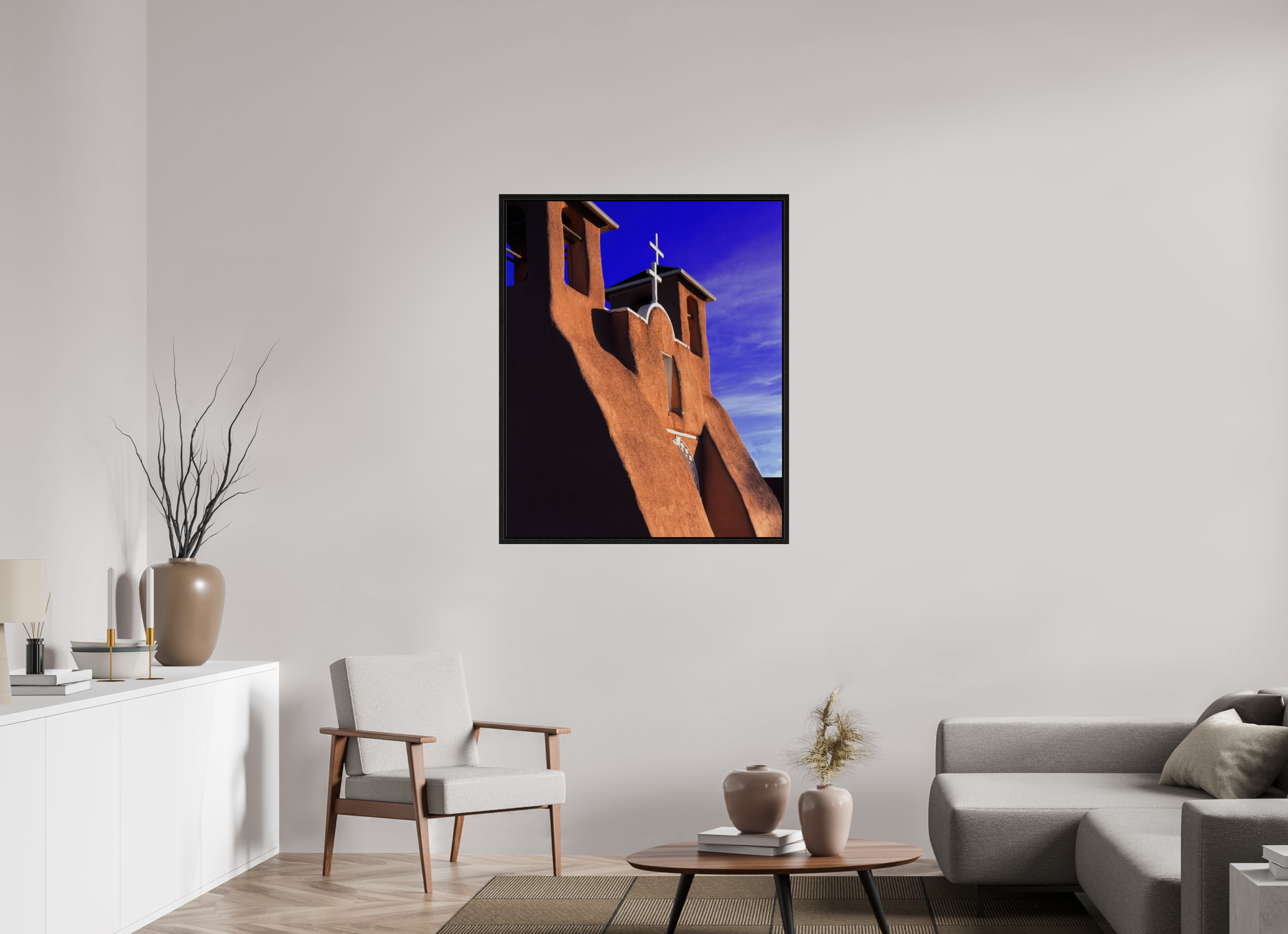 35 x 42.6″, Floater Frame St Francis