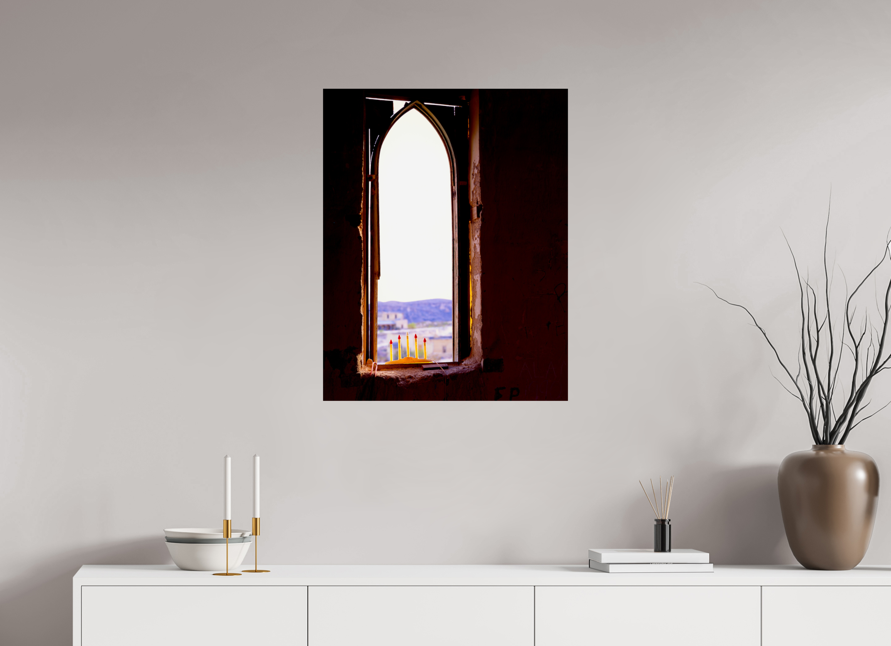 24 x 30.6″, Photo Print On Fuji Crystal DP II Window Terlingua Church