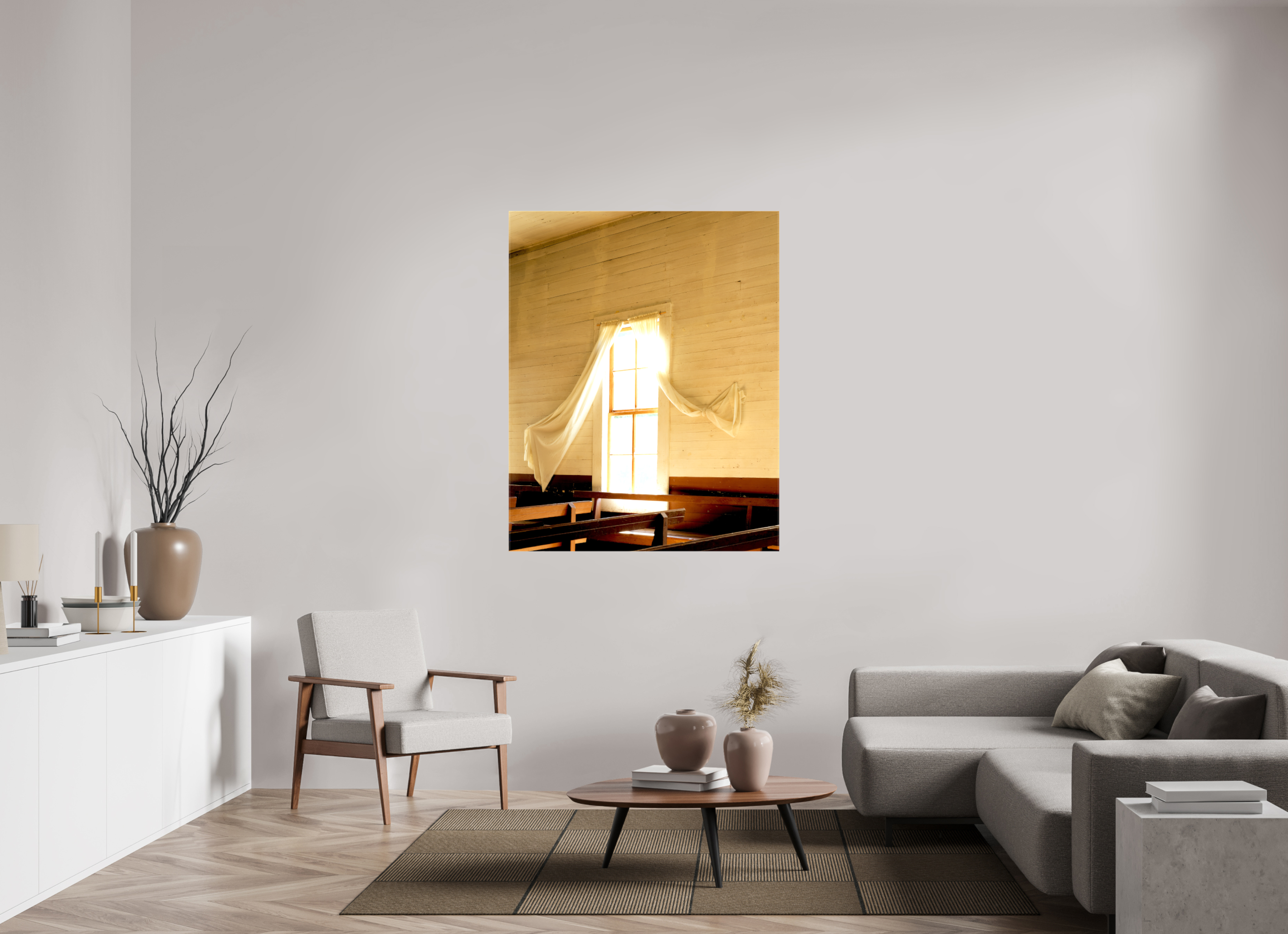 43 x 54.2″, Canvas Church Window Fred Texas