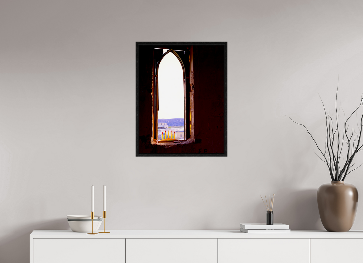 20 x 25.5″, Floater Frame Window Terlingua Church