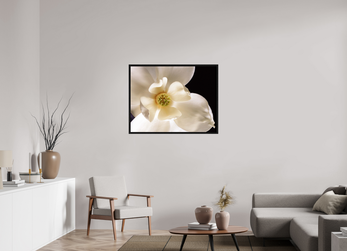 40.4 x 31″, Floater Frame Magnolia