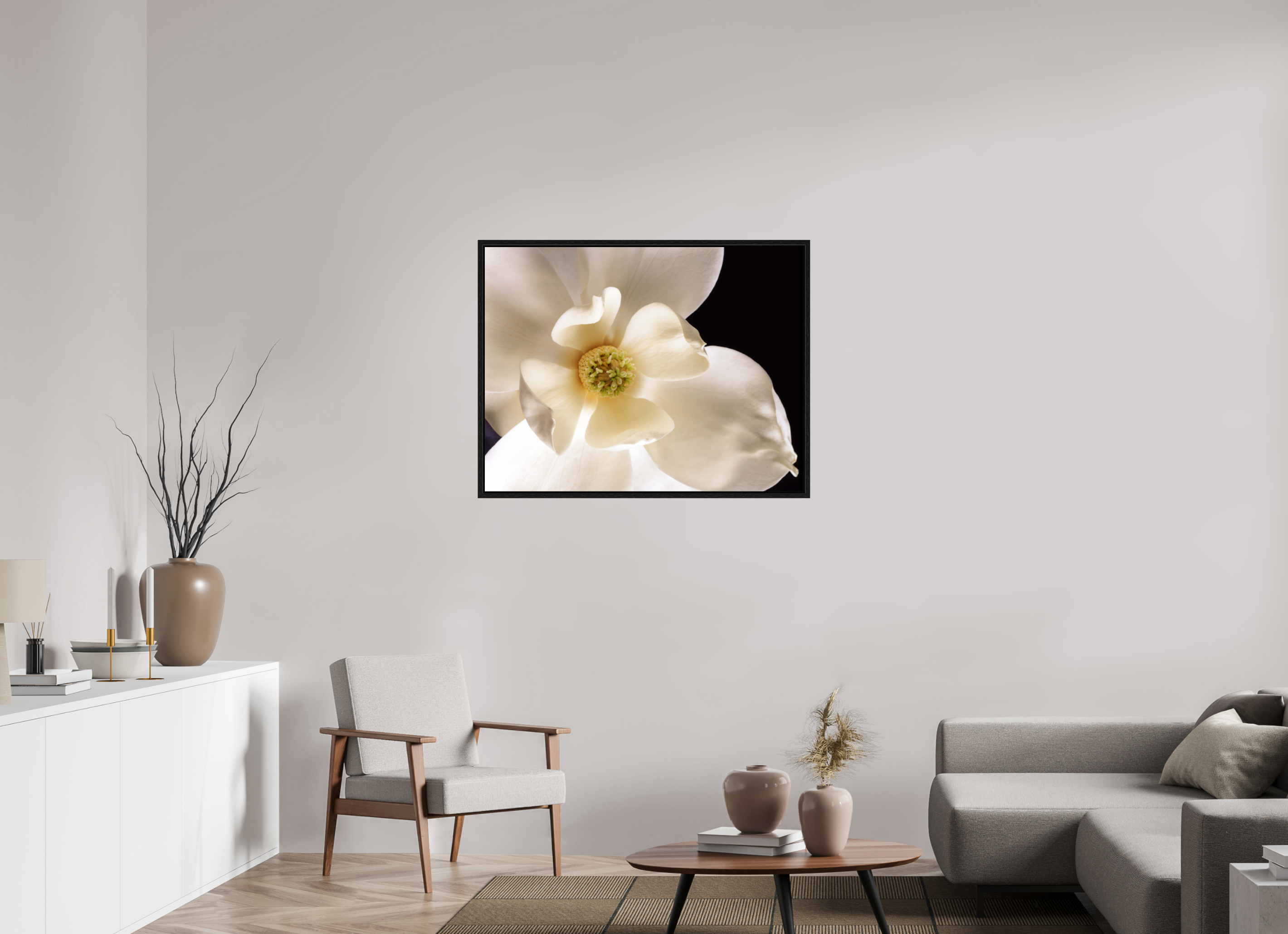40.4 x 31″, Floater Frame Magnolia