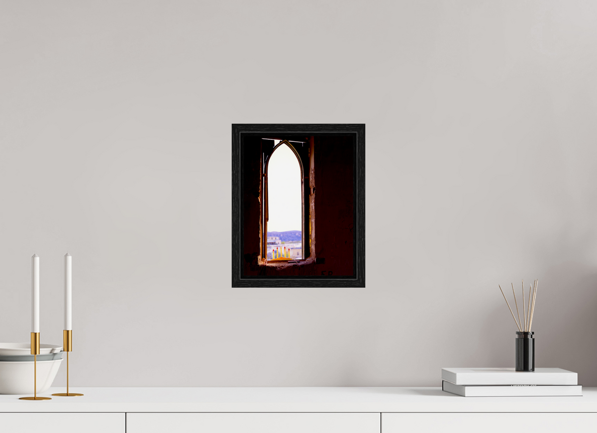 8 x 10.2″, Floater Frame Window Terlingua Church