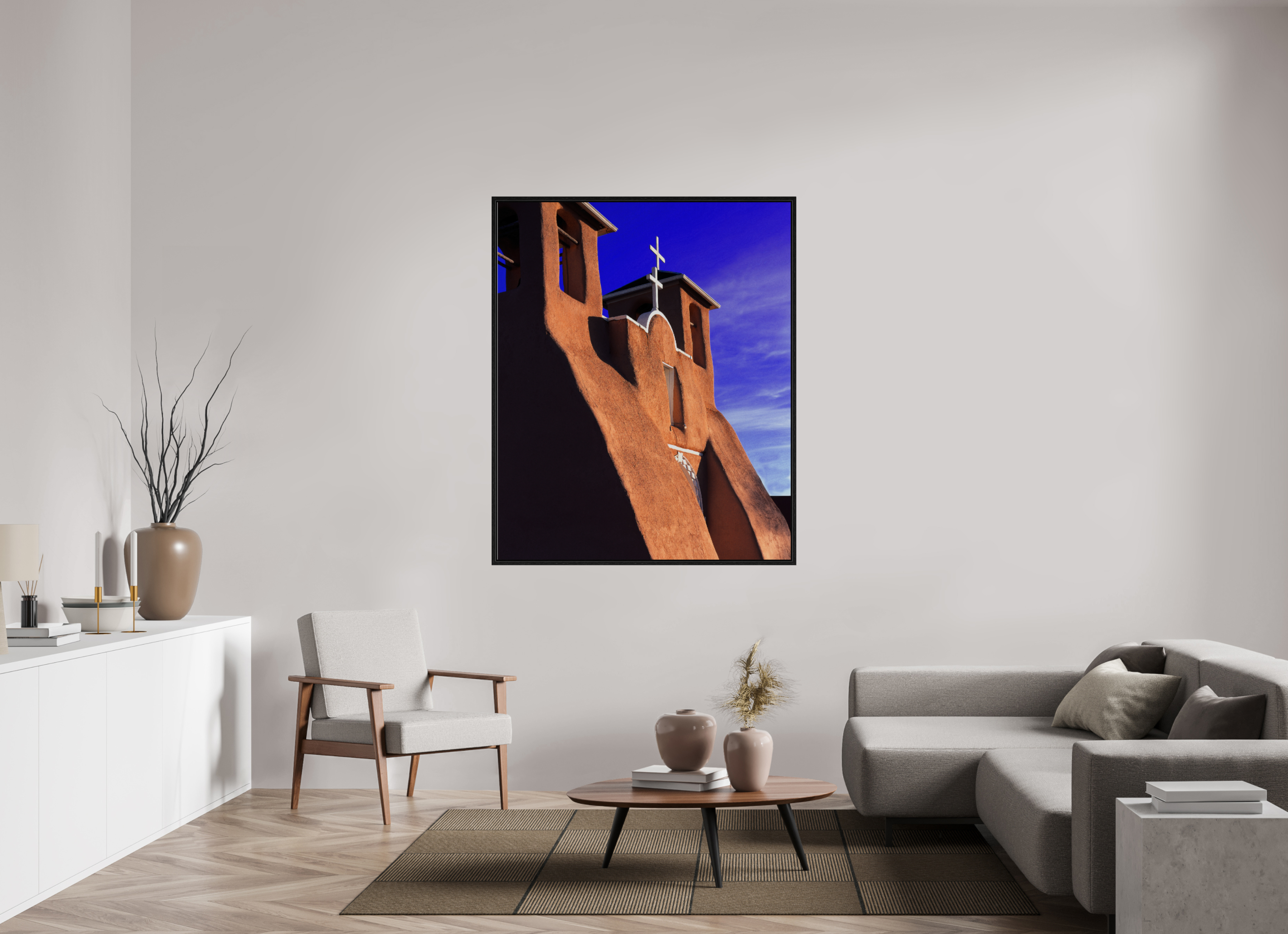 47 x 57.2″, Floater Frame St Francis