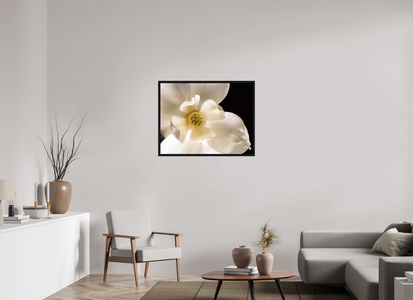 36.5 x 28″, Floater Frame Magnolia