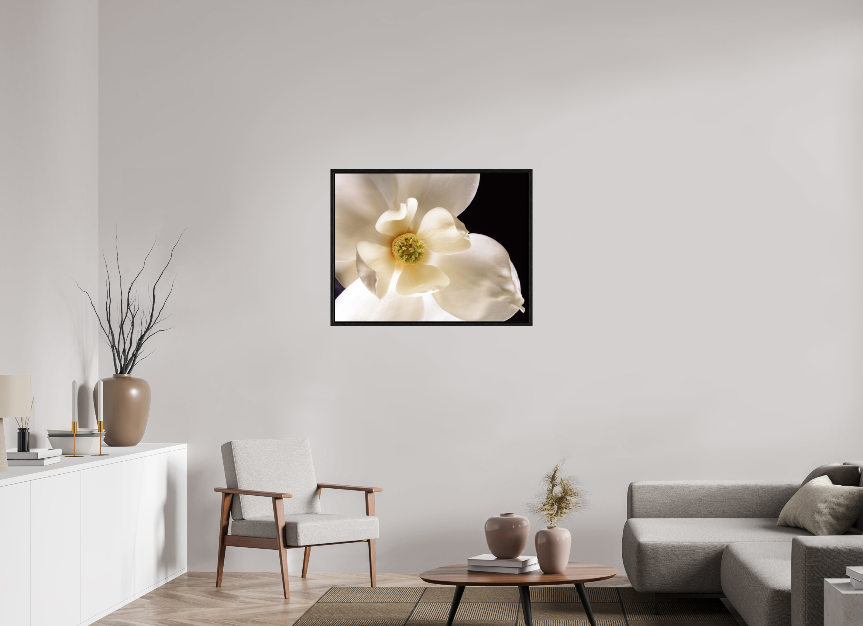 36.5 x 28″, Floater Frame Magnolia