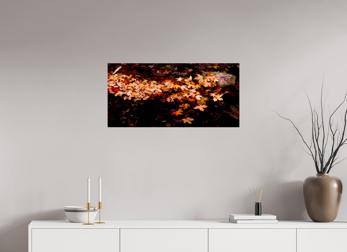 33 x 16″, Photo Print Under Acrylic Glass Autumn Leaves
