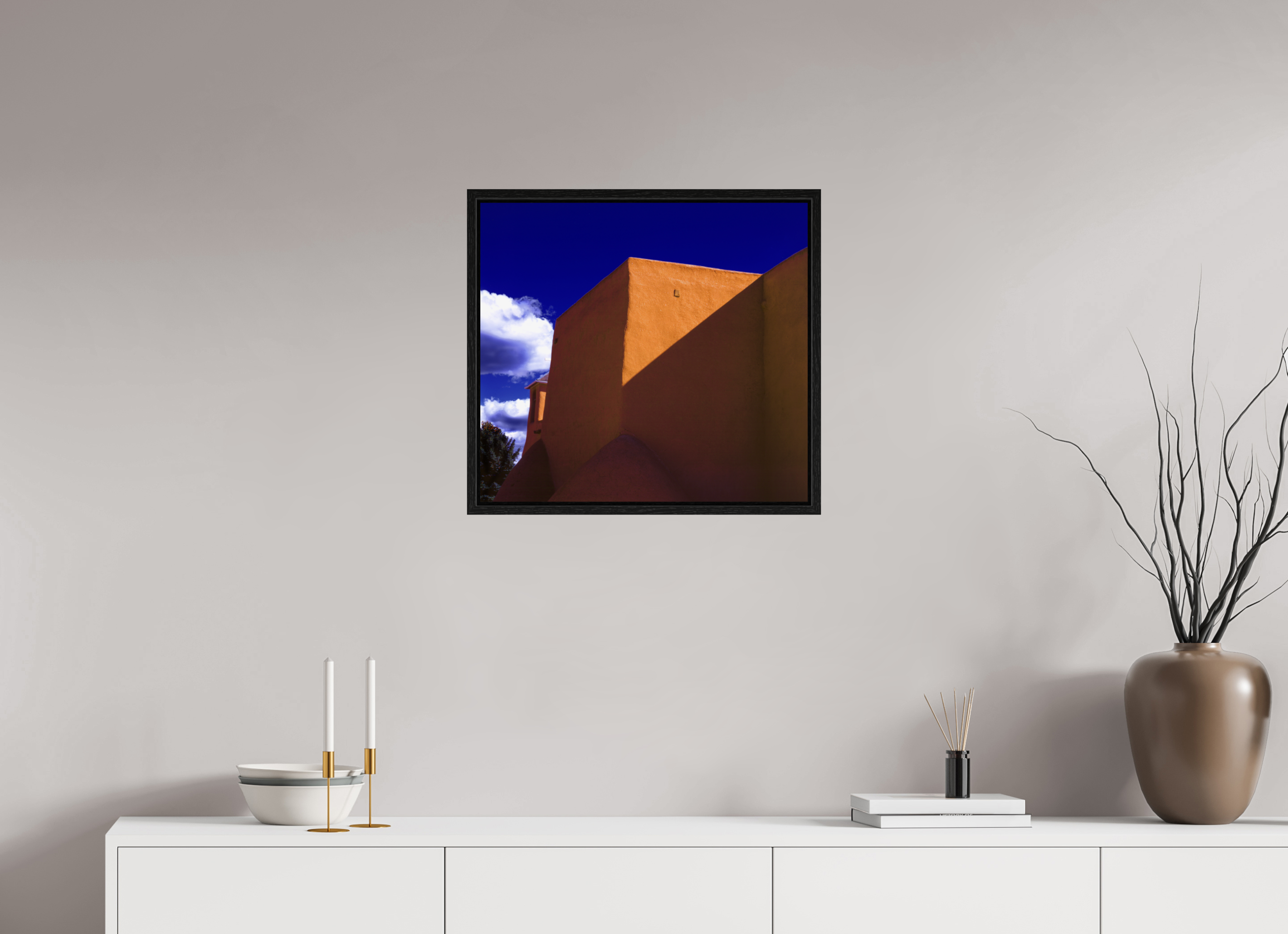 21.9 x 20″, Floater Frame Adobe