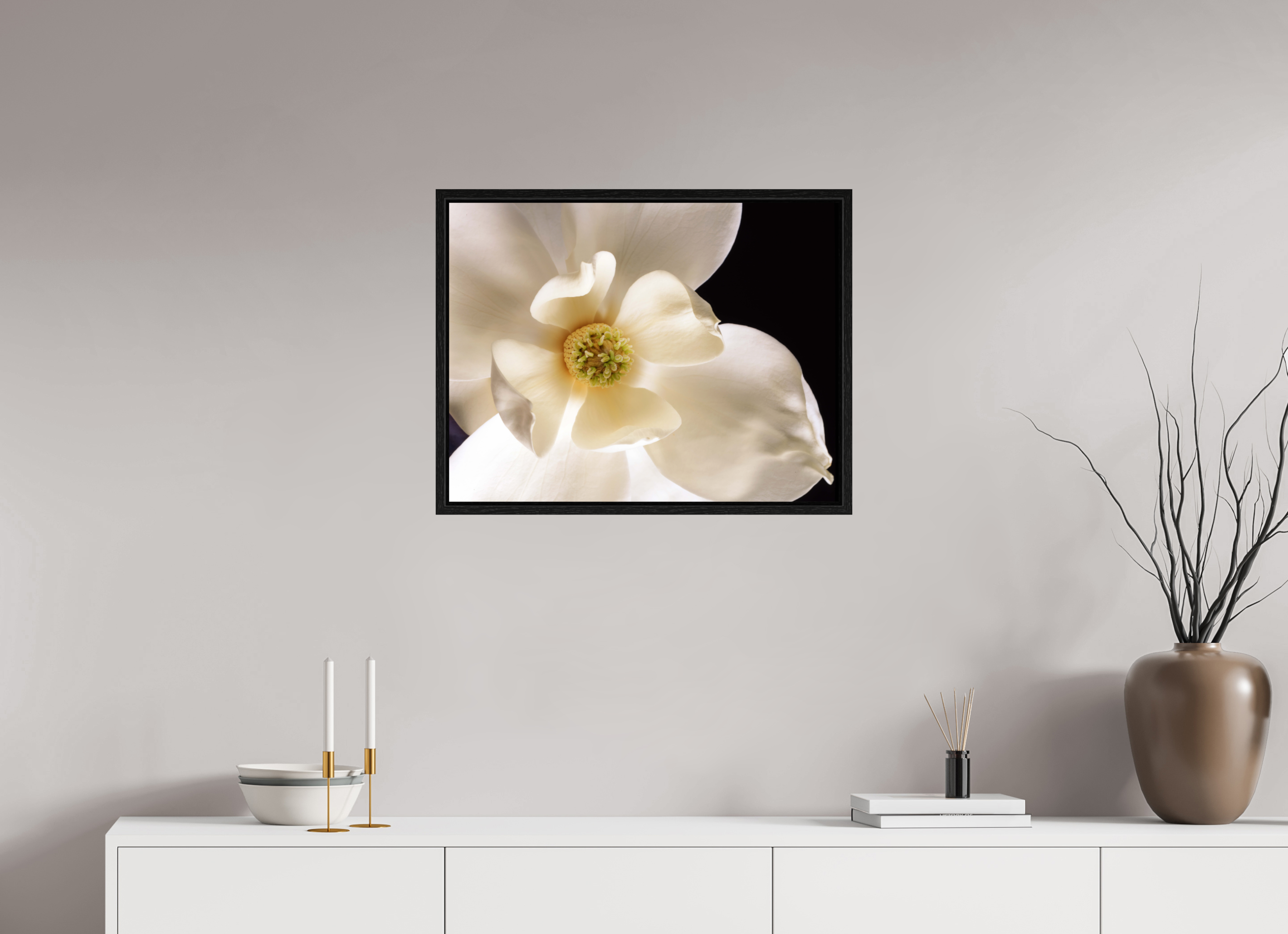 26.1 x 20″, Floater Frame Magnolia