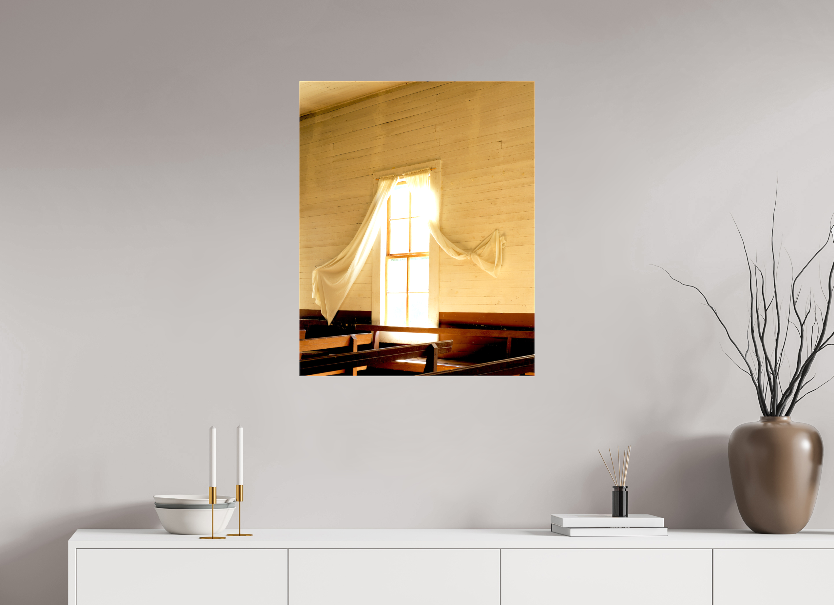 24 x 30.2″, Canvas Church Window Fred Texas