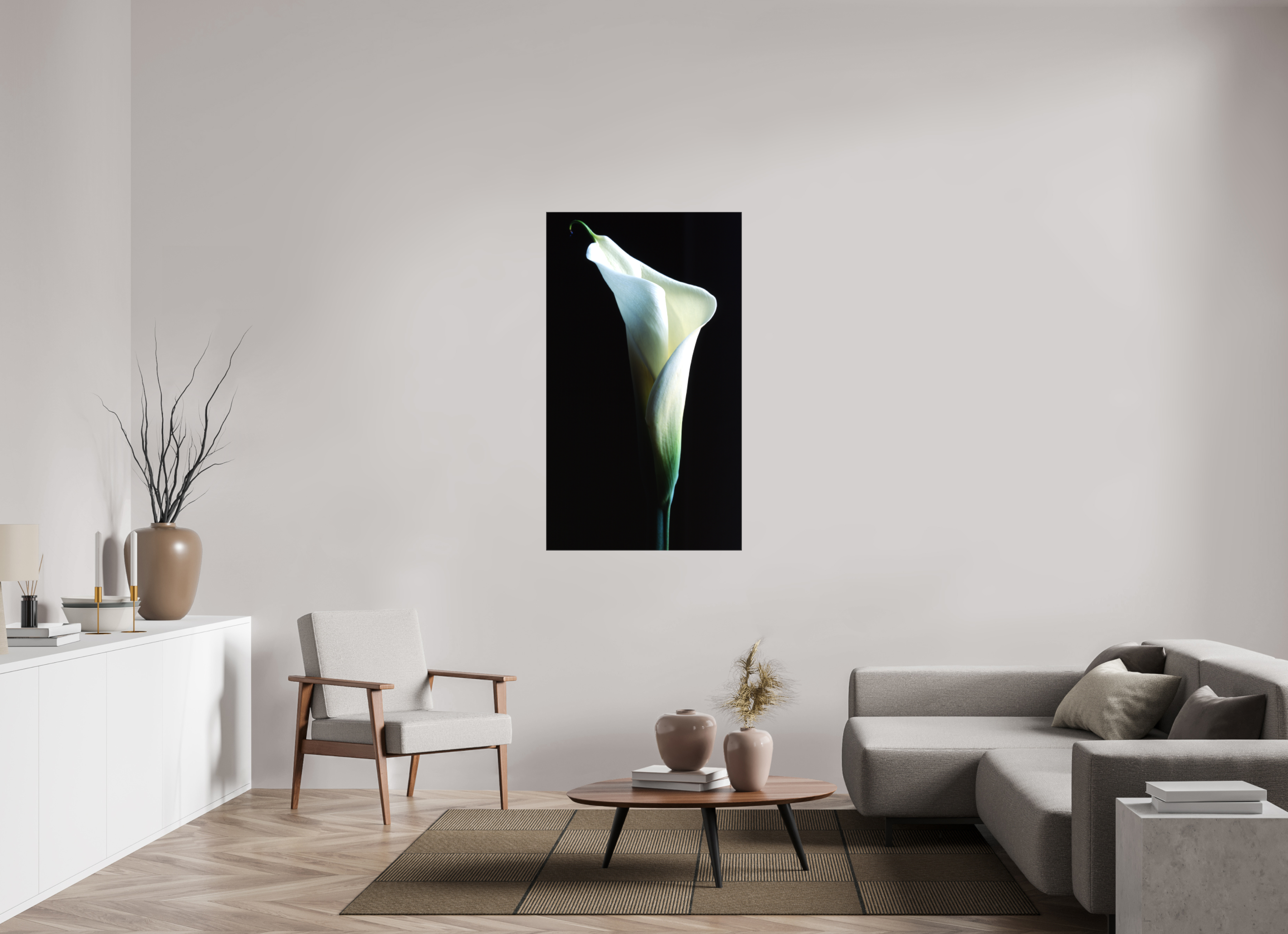 31 x 53.9″, Canvas Calla Lilly