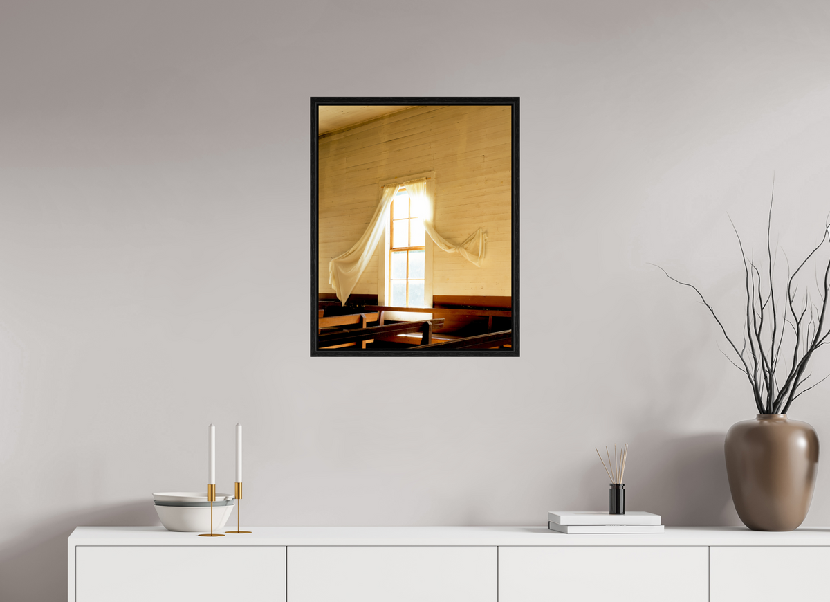 20 x 25.2″, Floater Frame Church Window Fred Texas