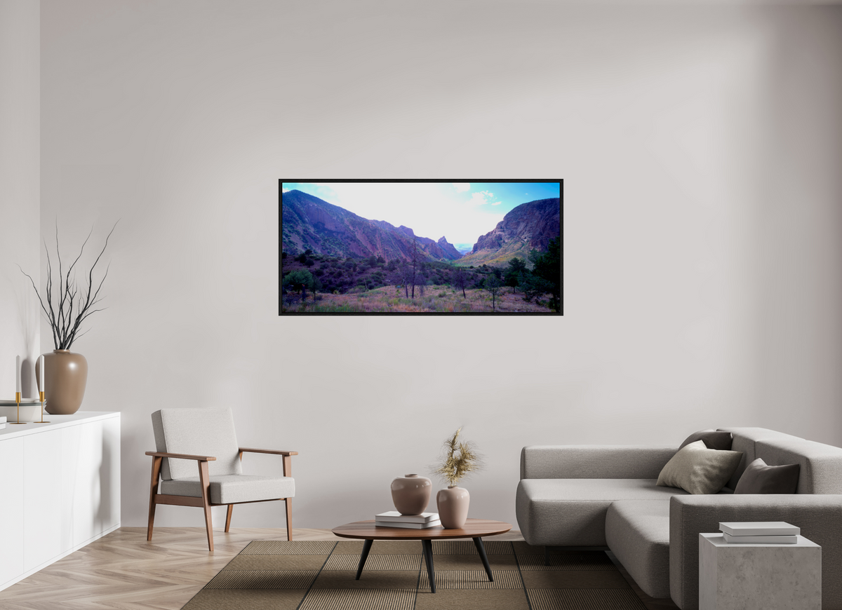 66.3 x 31″, Floater Frame The window Big Bend national park