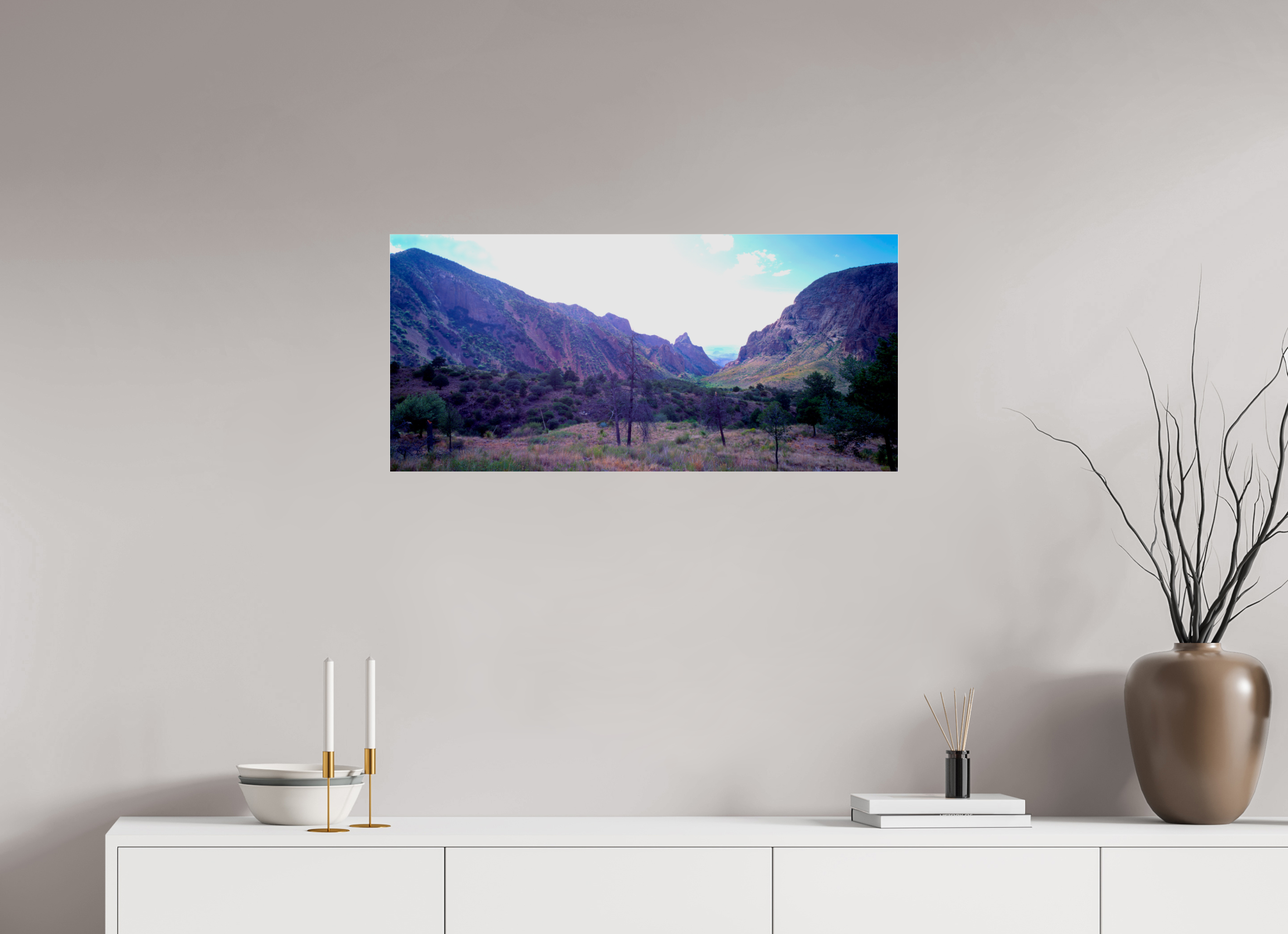 34.2 x 16″, Photo Print Under Acrylic Glass The window Big Bend national park