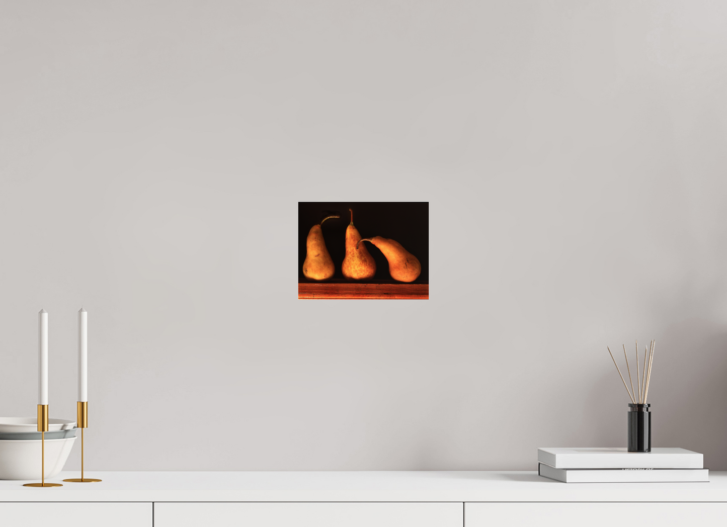 8 x 6″, Photo Print Under Acrylic Glass Three Pears