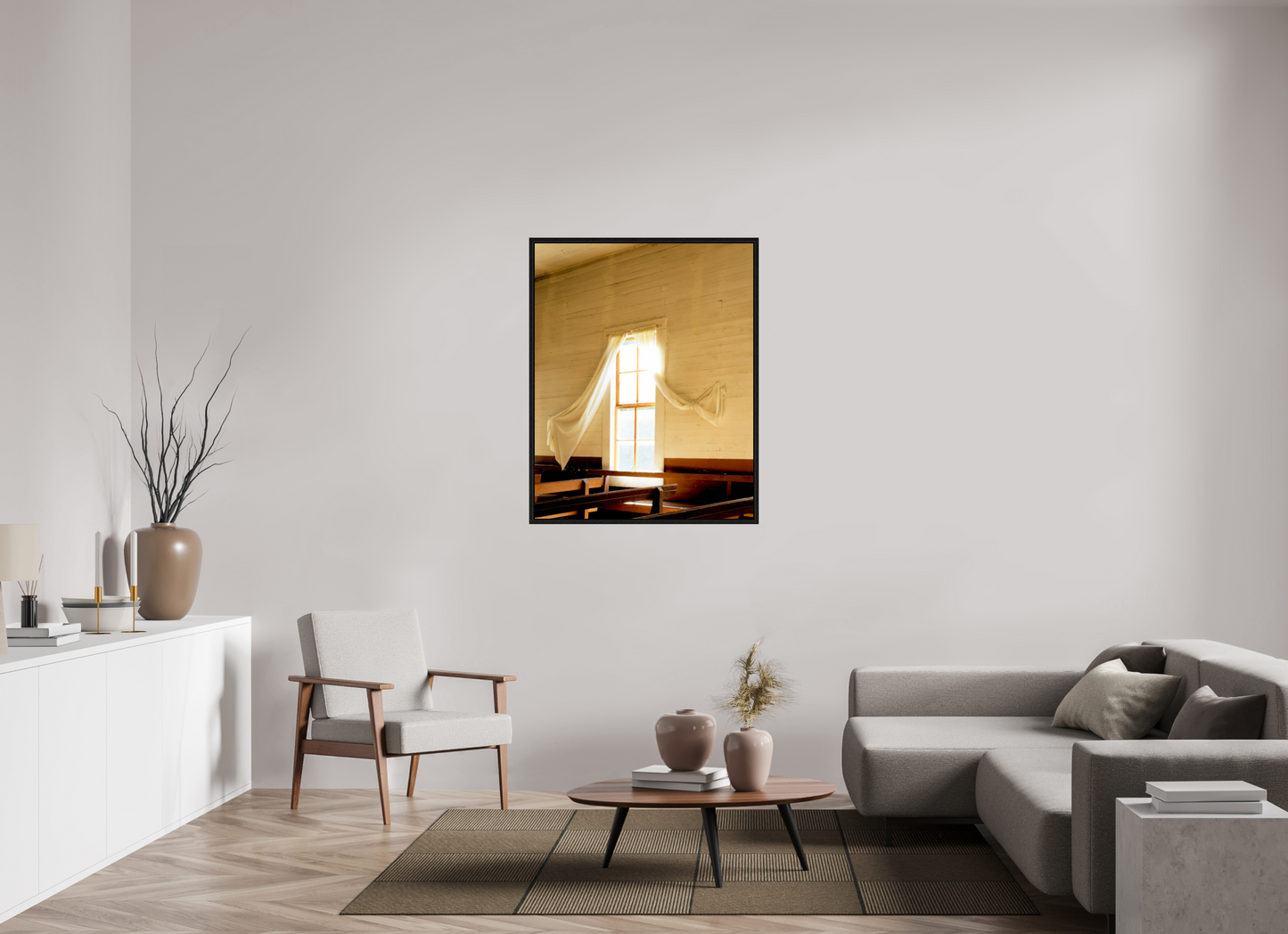 35 x 44.1″, Floater Frame Church Window Fred Texas