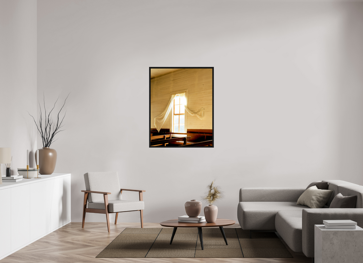 35 x 44.1″, Floater Frame Church Window Fred Texas