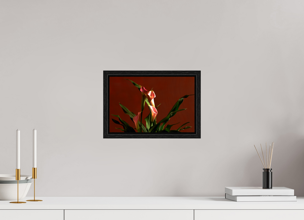 12.2 x 8″, Floater Frame A study in Peach