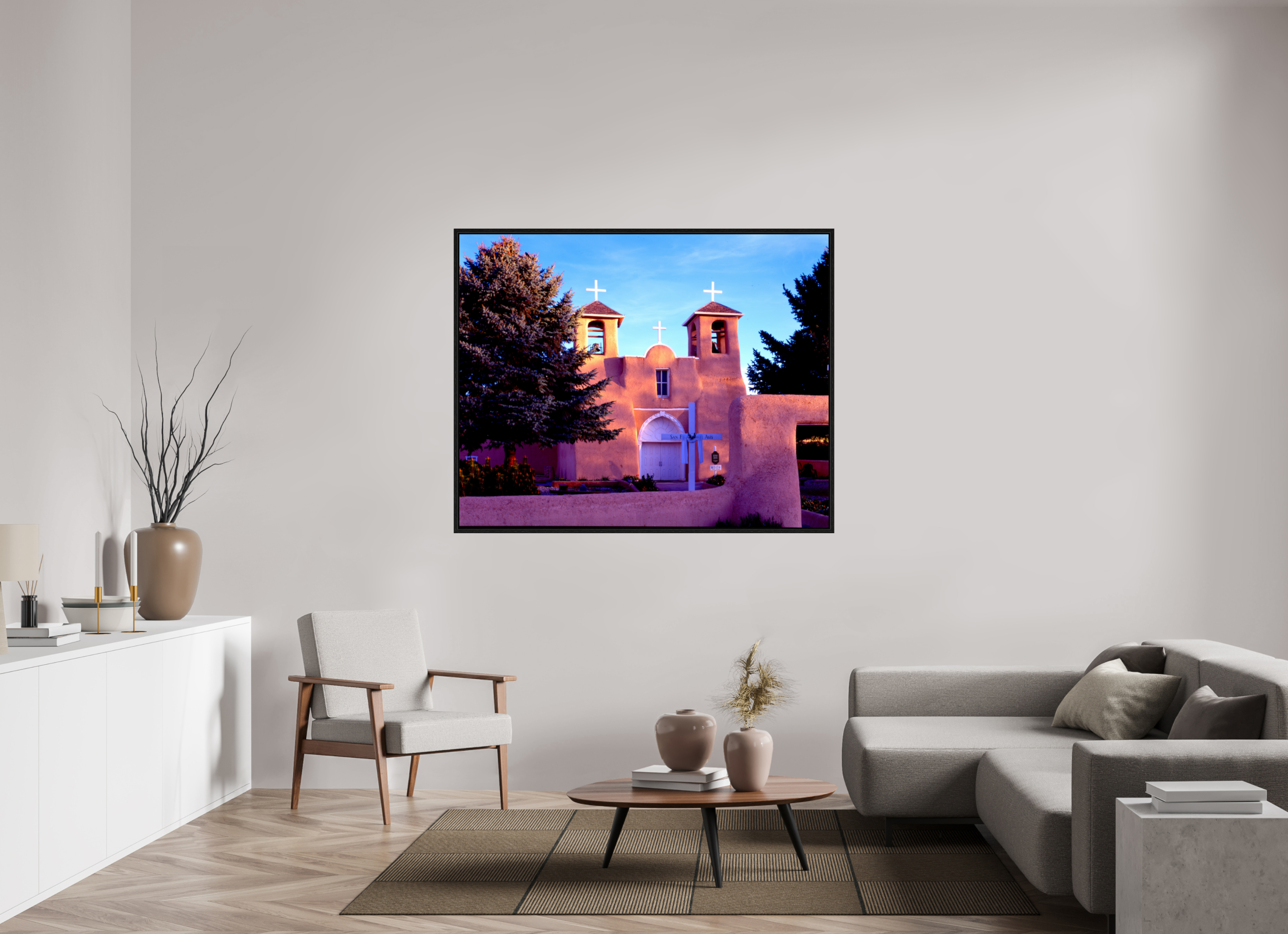 59.1 x 47″, Floater Frame First light Assi
