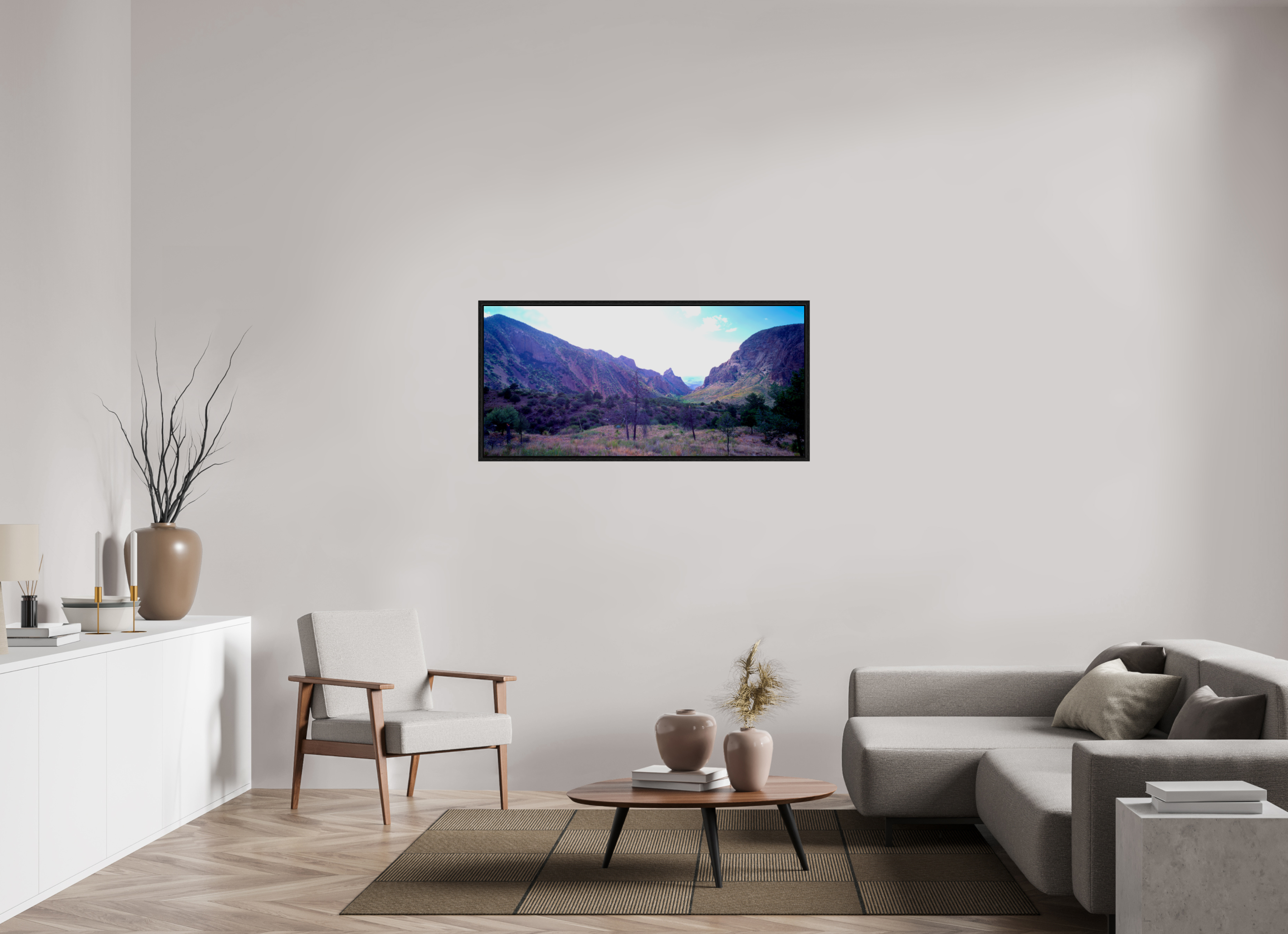 51.3 x 24″, Floater Frame The window Big Bend national park