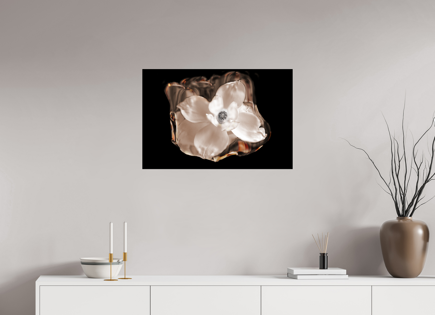 30 x 20″, Photo Print Under Acrylic Glass Magnolia Selenium